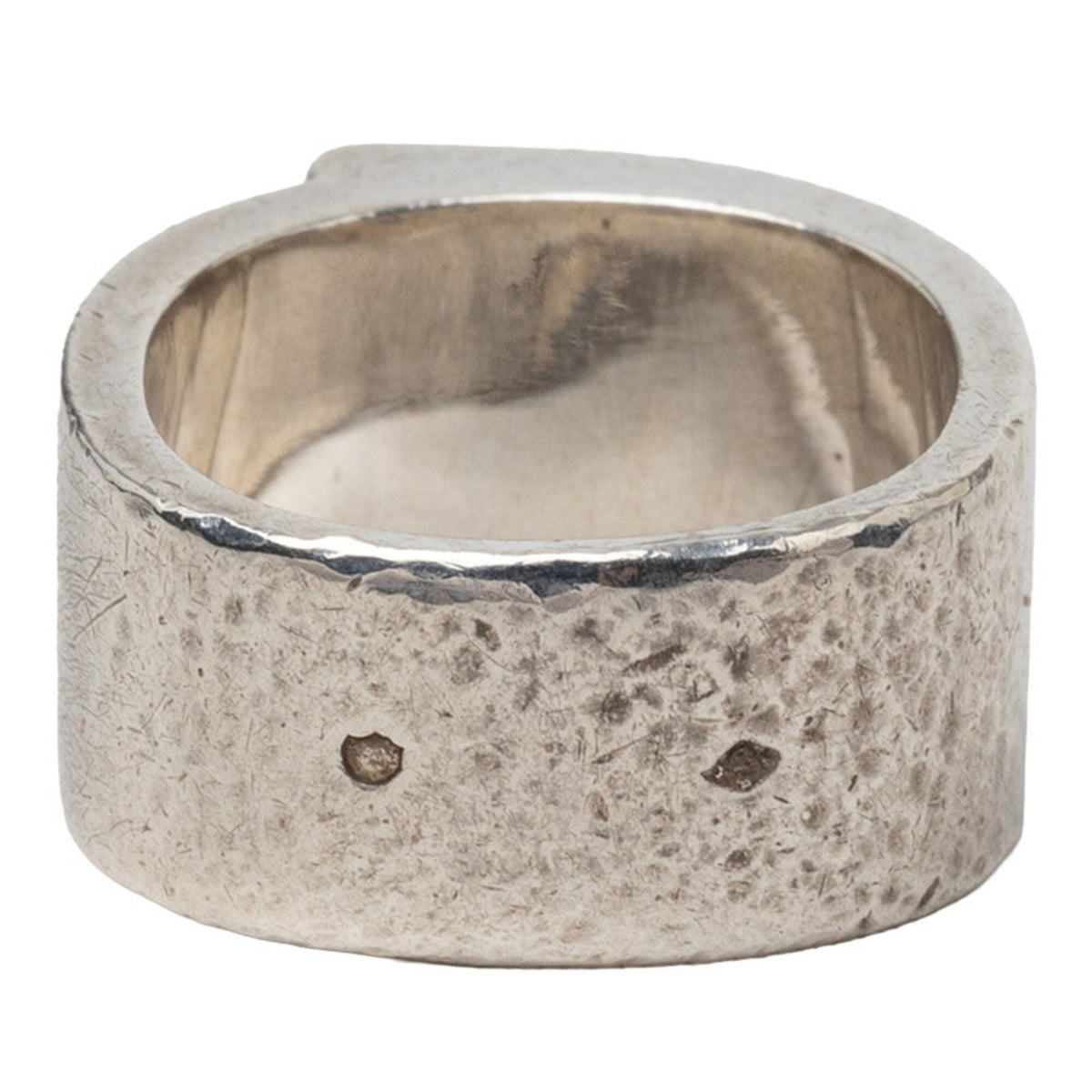 Hermes Silver Silver 925 Band Ring (Pre-Owned)