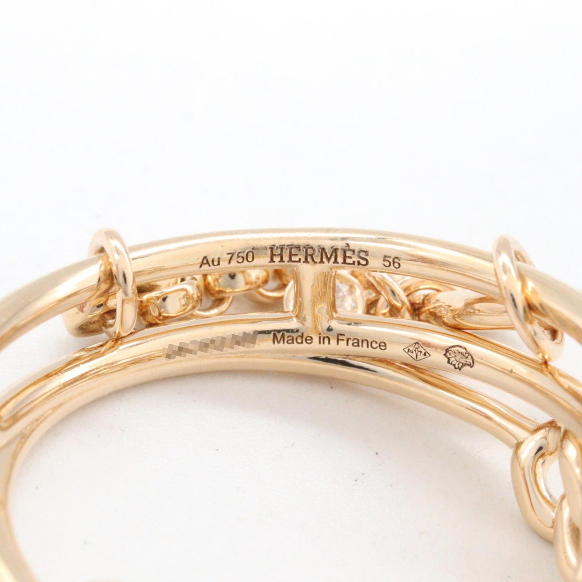 Hermes Pink Gold Pink Gold (18K) Band Ring (Pre-Owned)