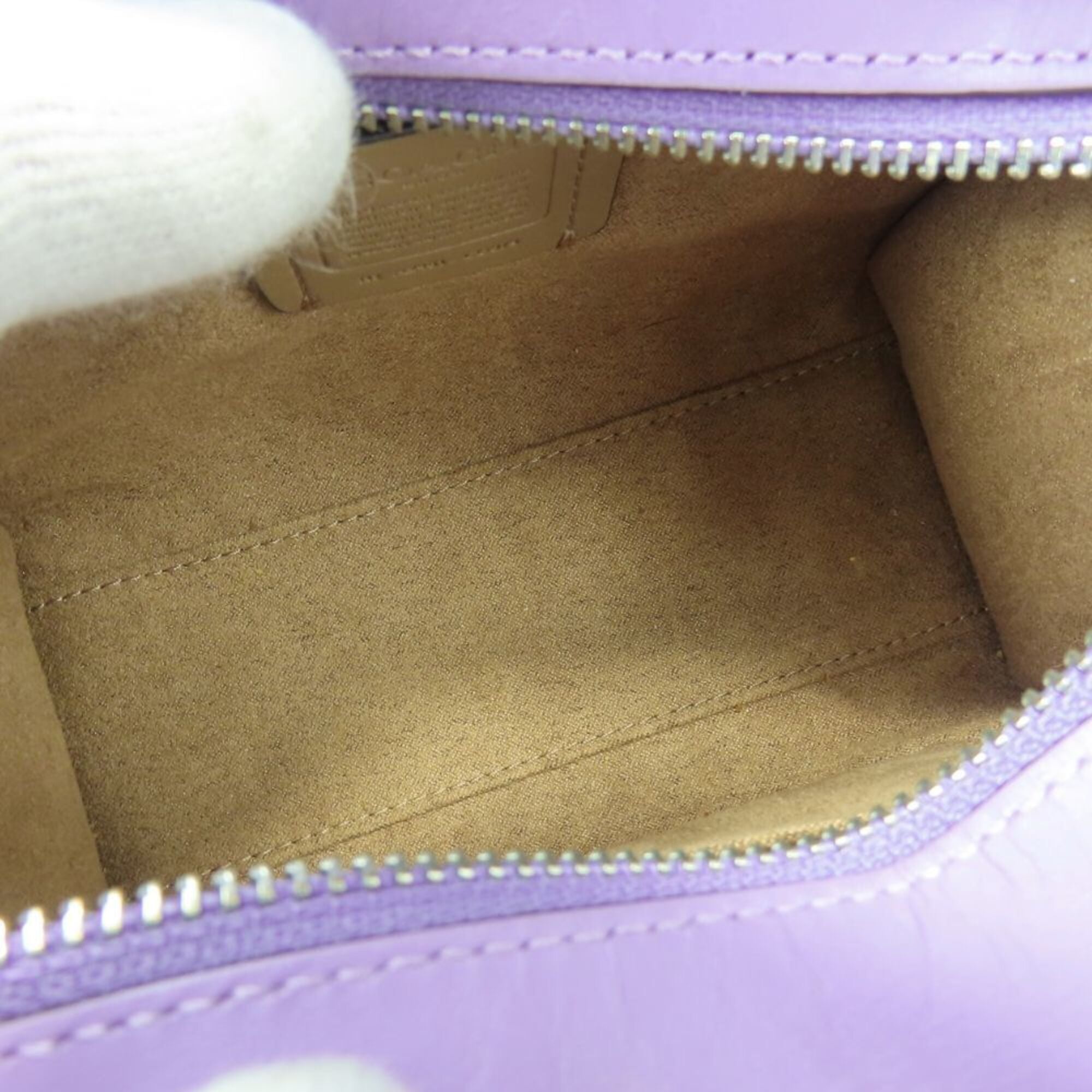 Coach Purple Leather Handbag (Pre-Owned)