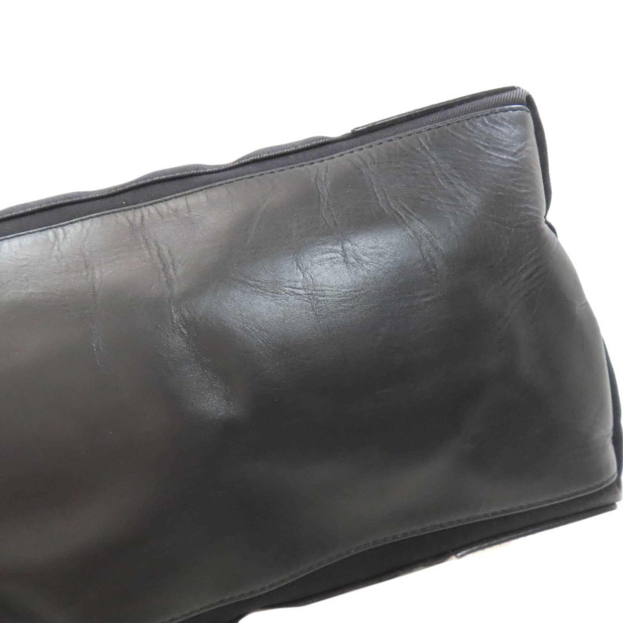 Balenciaga Black Canvas Pouch Tote Bag (Pre-Owned)
