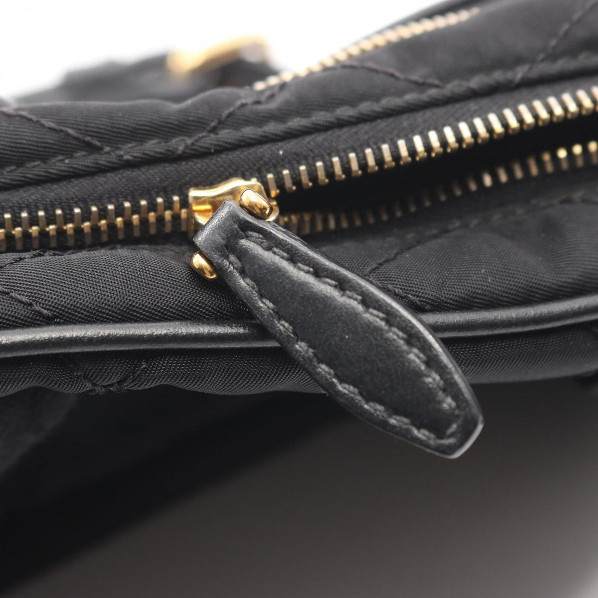Prada Black Nylon Leather Fanny Pack (Pre-Owned)