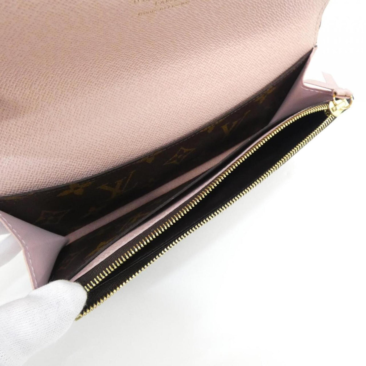 Louis Vuitton Monogram Marron Rose Ballerine Coated Canvas Long Wallet (Bi-Fold) (Pre-Owned)