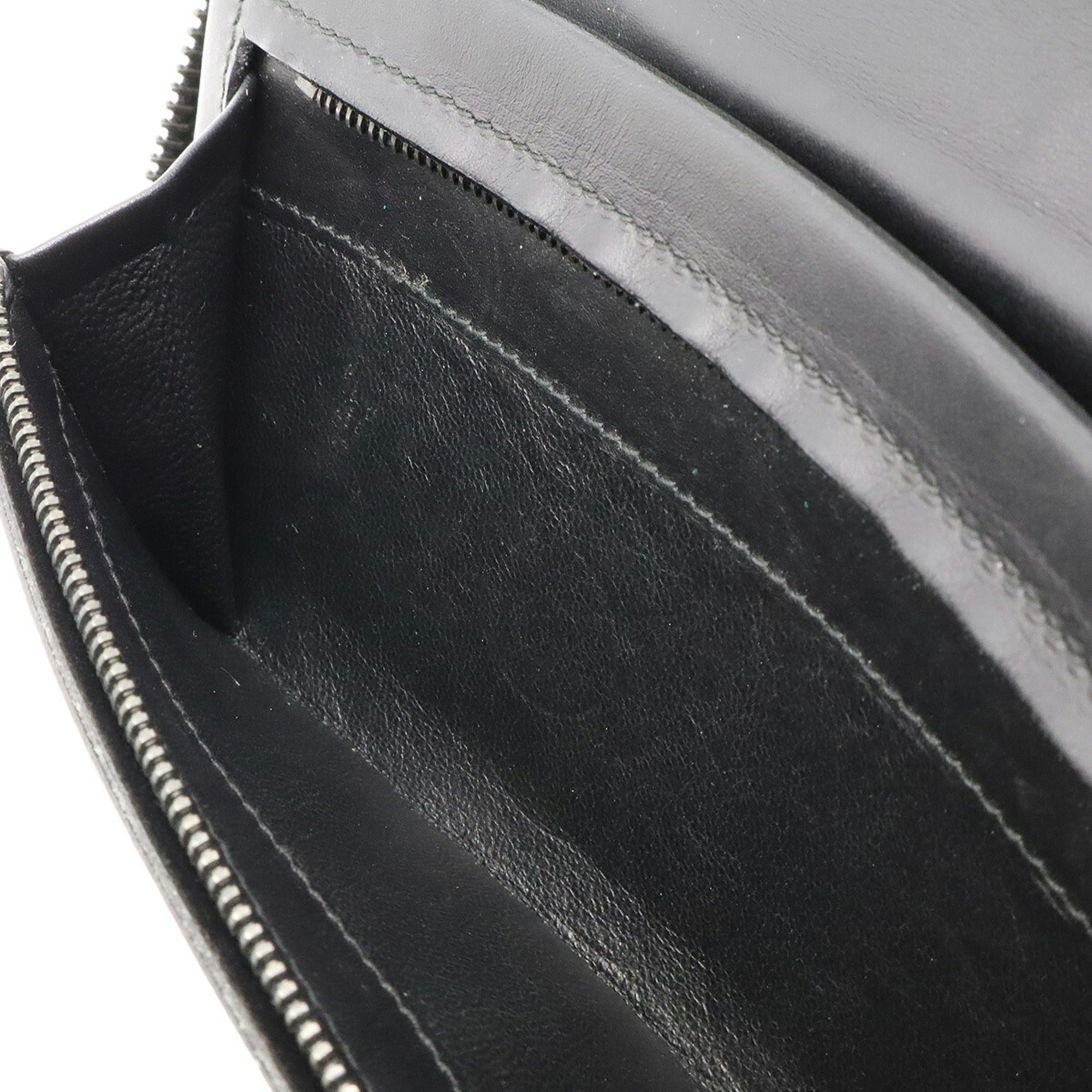 Bottega Veneta Black Leather Long Wallet (Bi-Fold) (Pre-Owned)