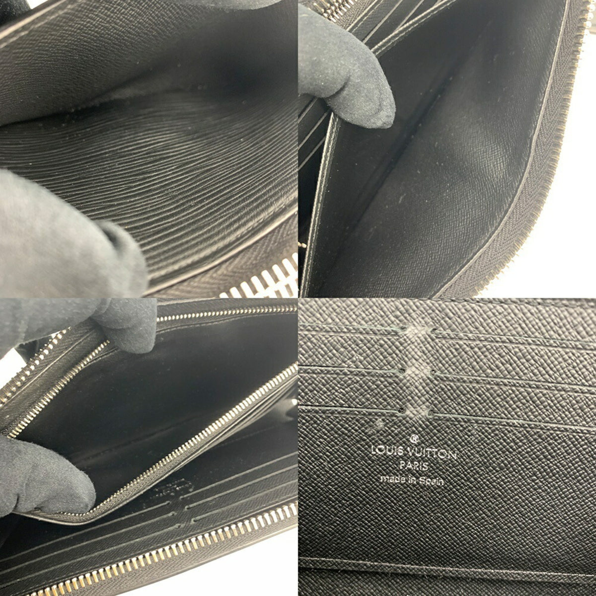 Louis Vuitton Epi Black Noir Epi Leather Long Wallet (Bi-Fold) (Pre-Owned)