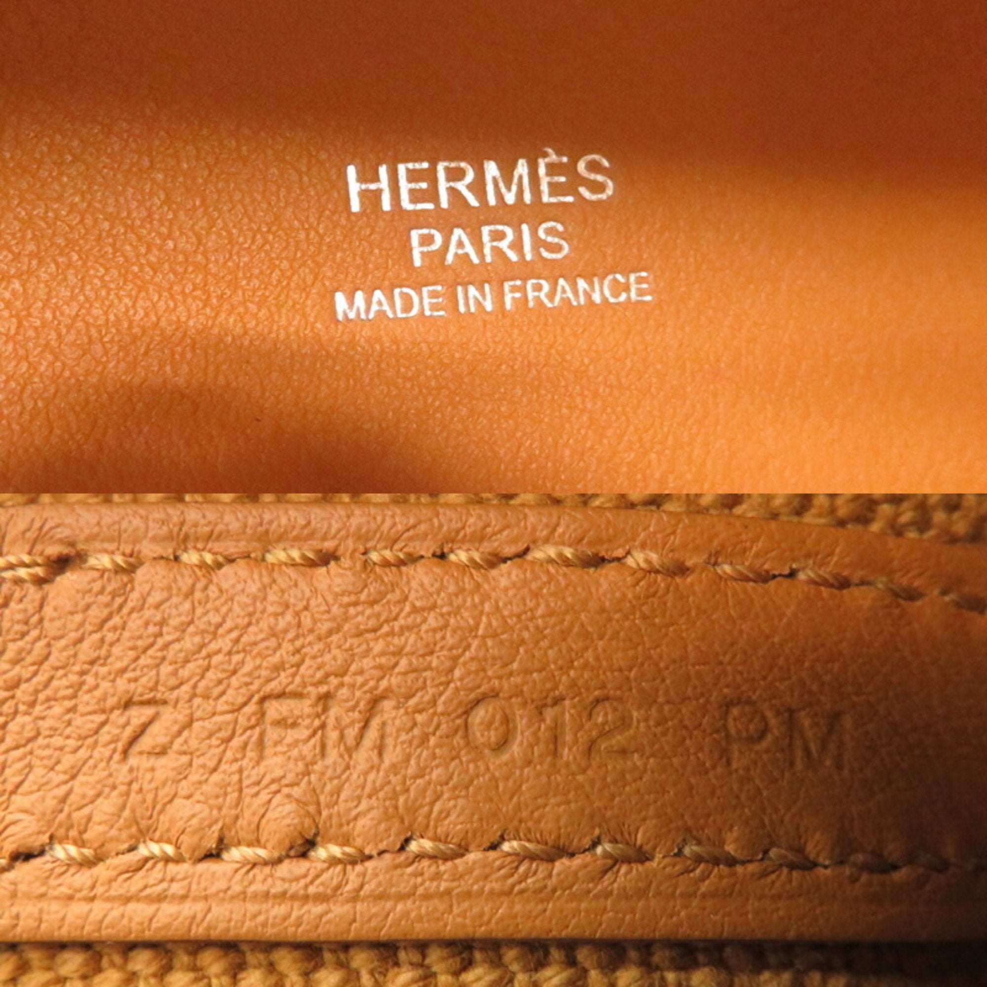 Hermes Beige Beige Brown Swift Leather Handbag (Pre-Owned)