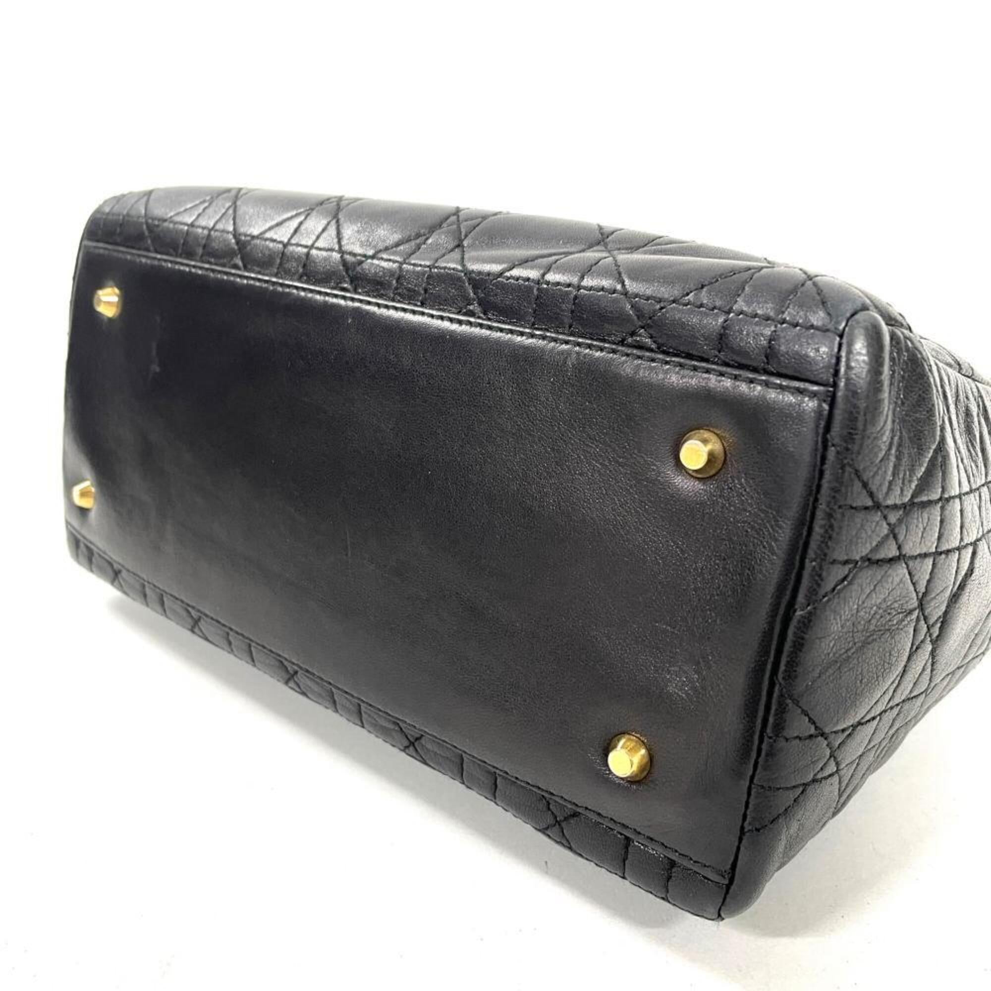 Christian Dior Black Leather Handbag (Pre-Owned)