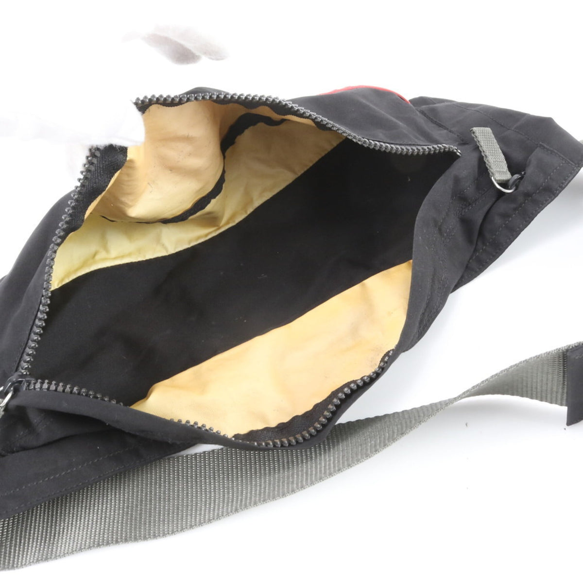 Pradasports Black Leather Nylon Sling Bag (Pre-Owned)