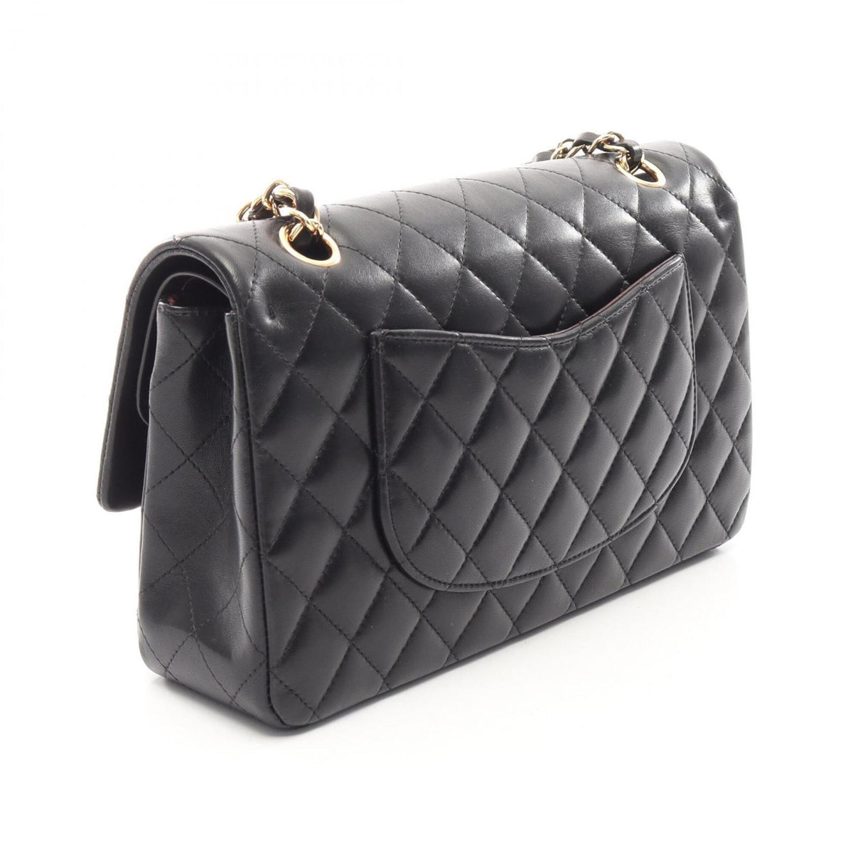 Chanel Black Leather Handbag Shoulder Bag (Pre-Owned)