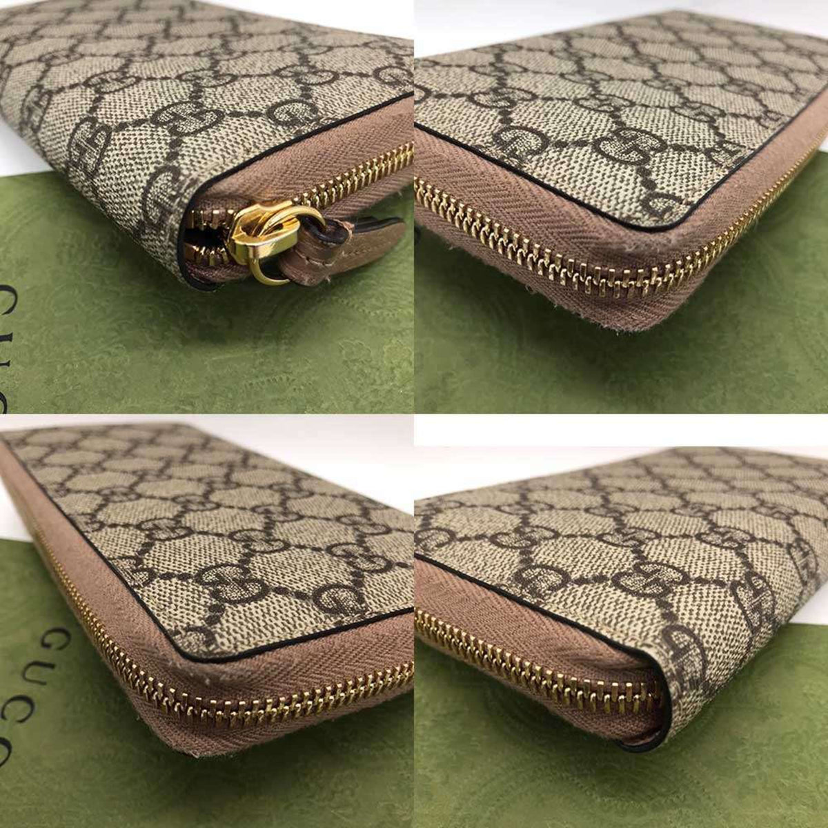 Gucci Beige Gg Supreme Long Wallet (Bi-Fold) (Pre-Owned)