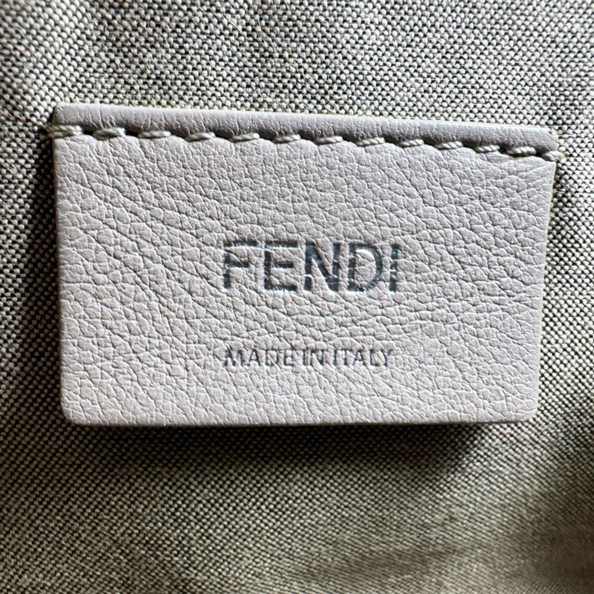 Fendi Grayish Leather Shoulder Bag (Pre-Owned)