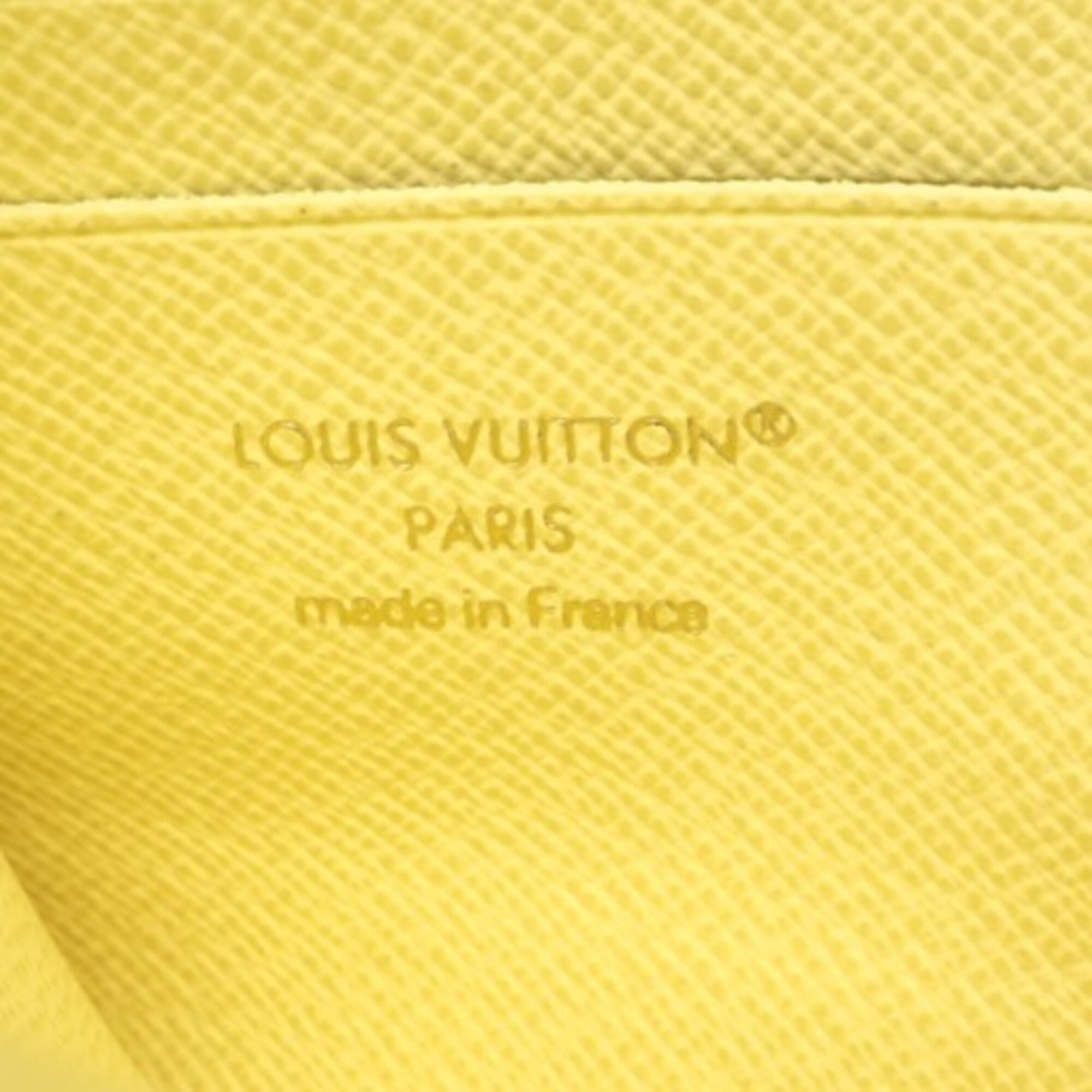 Louis Vuitton Beige Brown Yellow Coated Canvas Coin Purse/Coin Case (Pre-Owned)