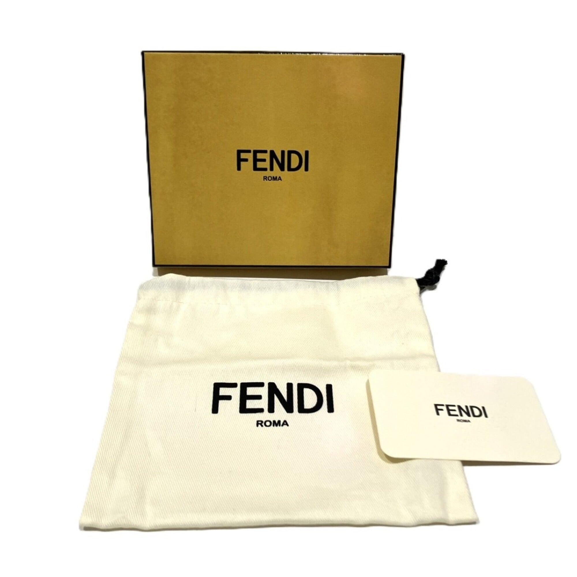 Fendi Blue Leather Fabric Wallet (Bi-Fold) (Pre-Owned)