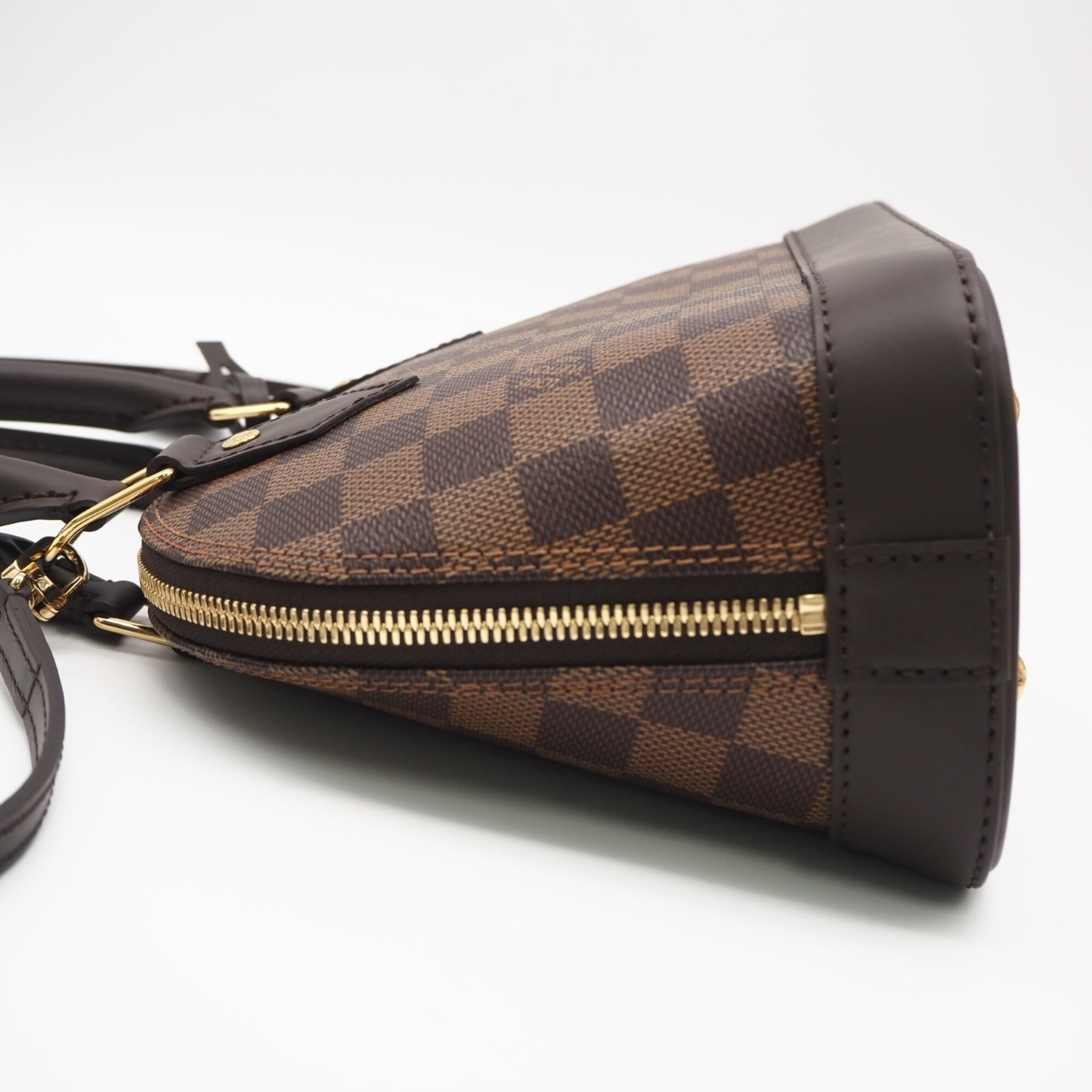 Louis Vuitton Damier Beige Brown Coated Canvas Leather Handbag (Pre-Owned)