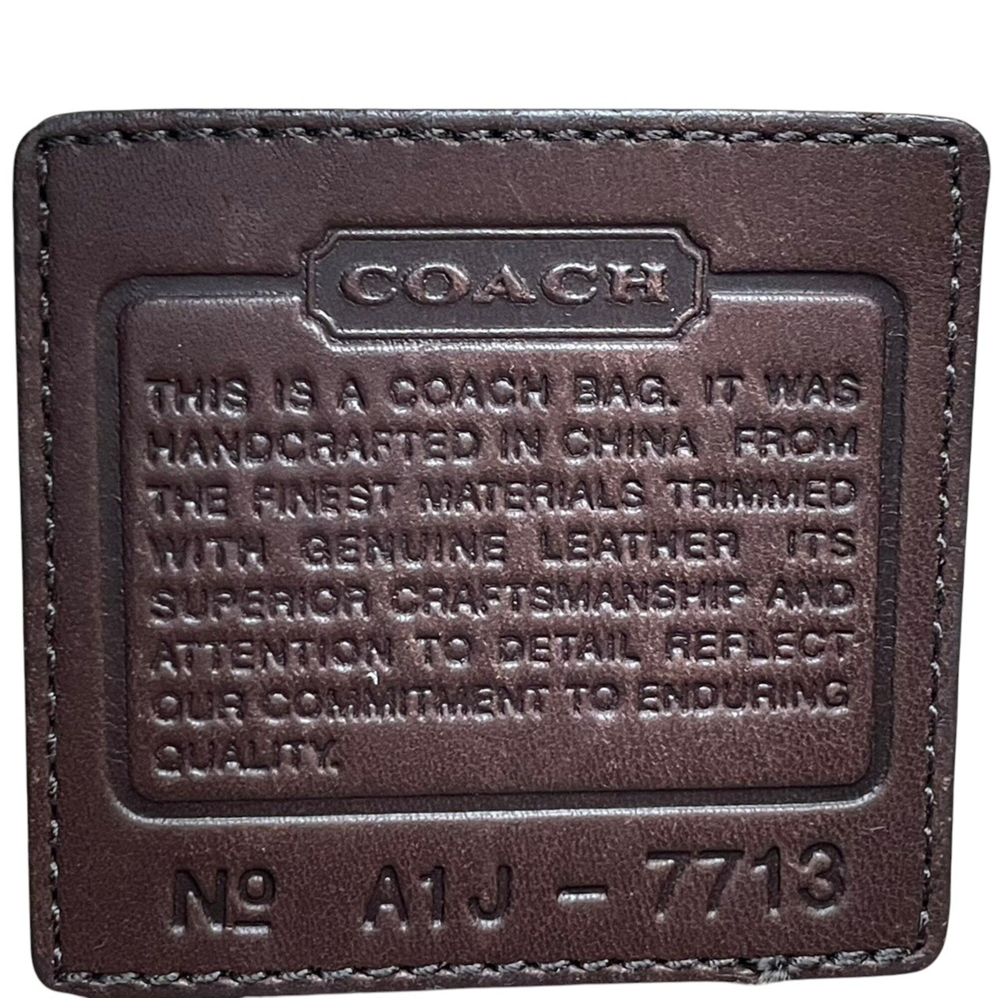 Coach Beige Brown Canvas Leather Handbag Tote Bag (Pre-Owned)