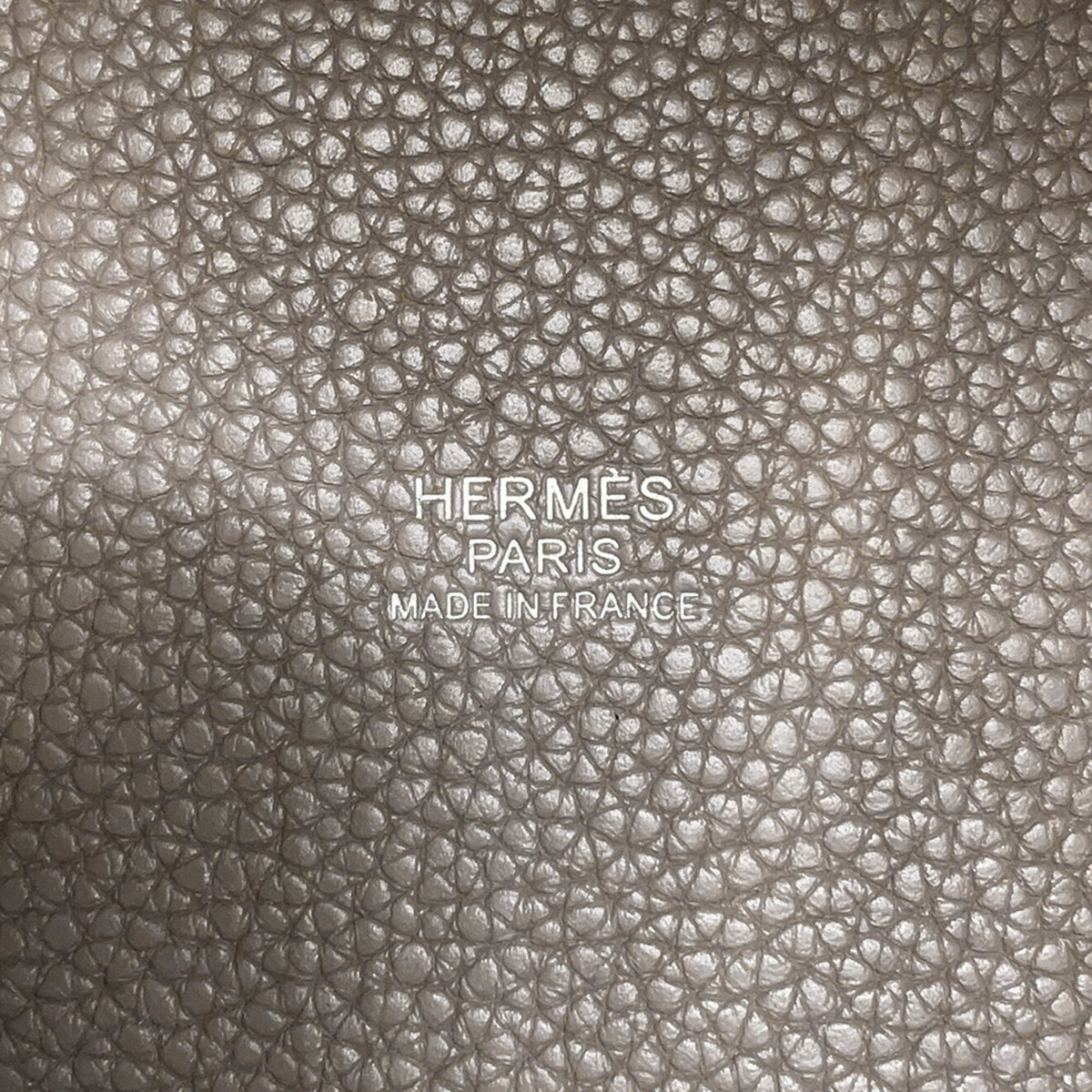 Hermes Beige Leather Handbag Tote Bag (Pre-Owned)