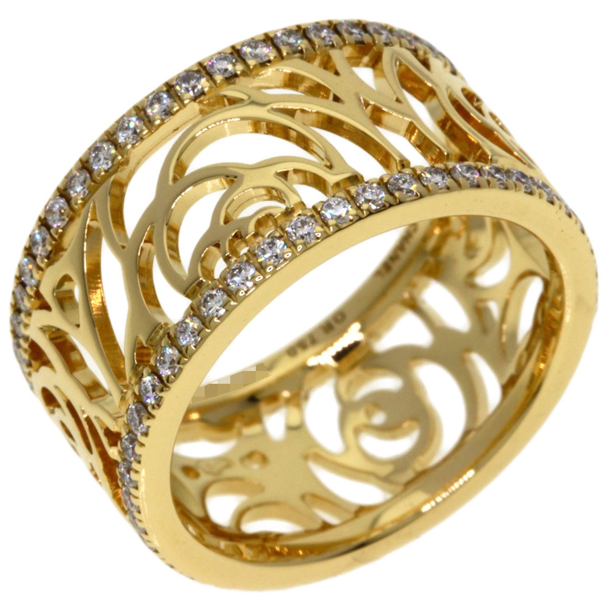Chanel Camellia Yellow Band Ring (Pre-Owned)