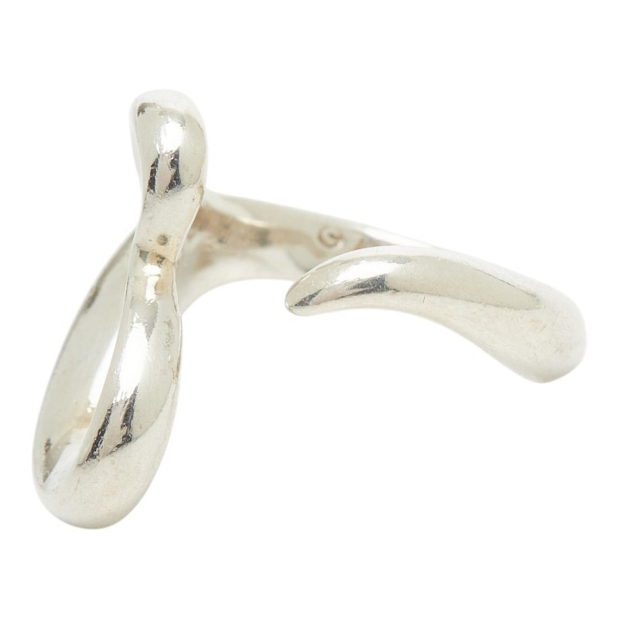 Tiffany Open Heart Silver Silver 925 Band Ring (Pre-Owned)