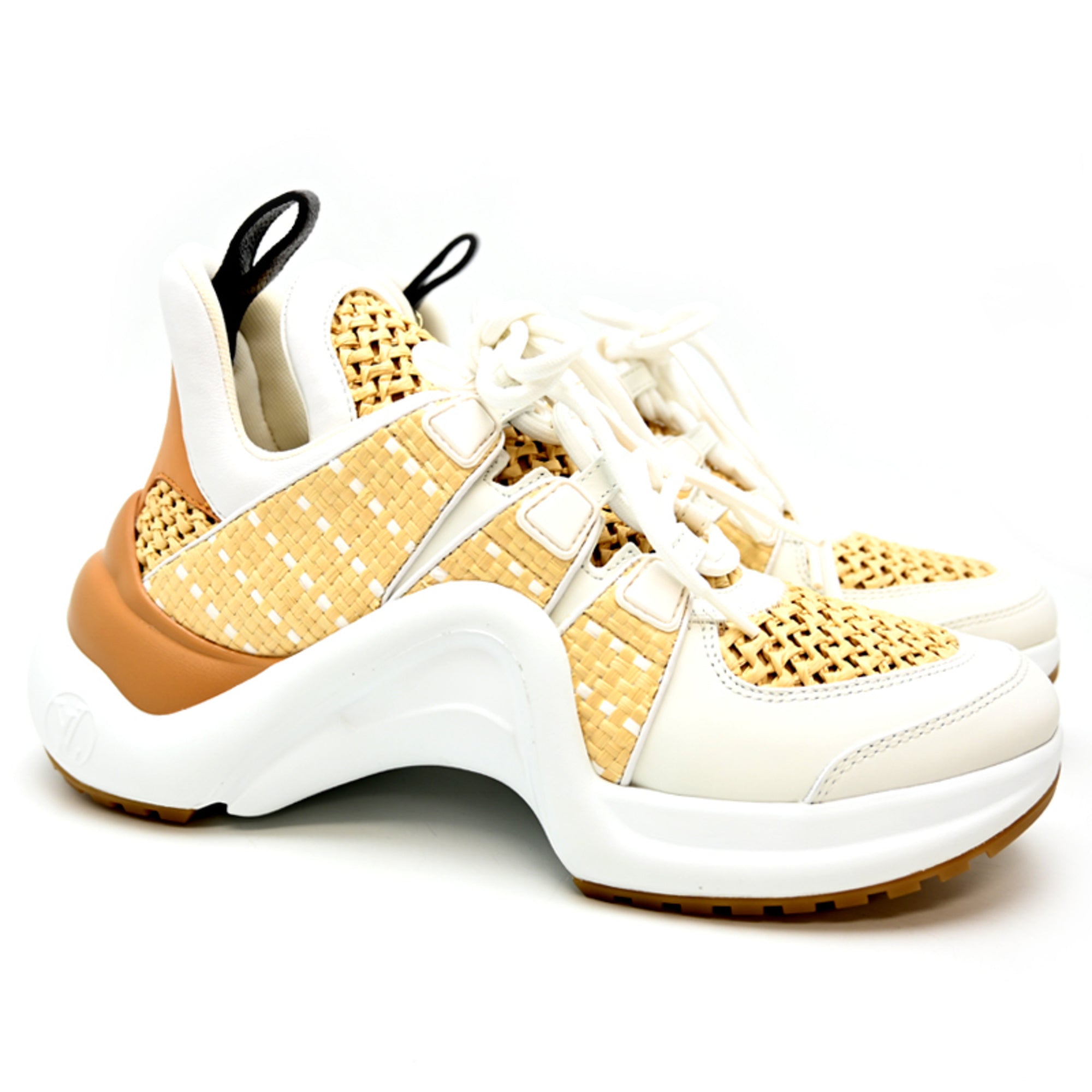 Louis Vuitton Beige White Sneakers (Pre-Owned)