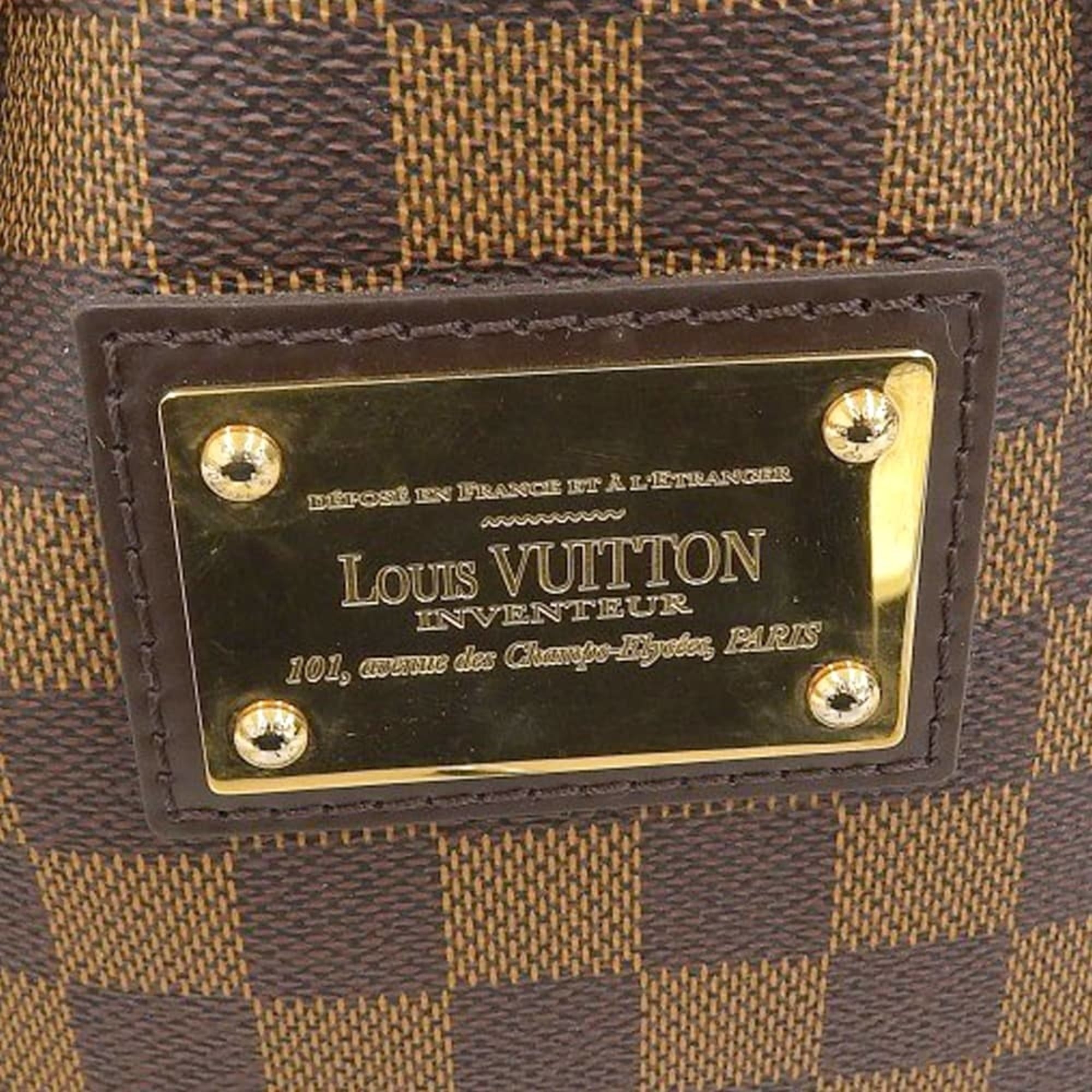 Louis Vuitton Damier Canvas Ebene Pvc Handbag Tote Bag (Pre-Owned)