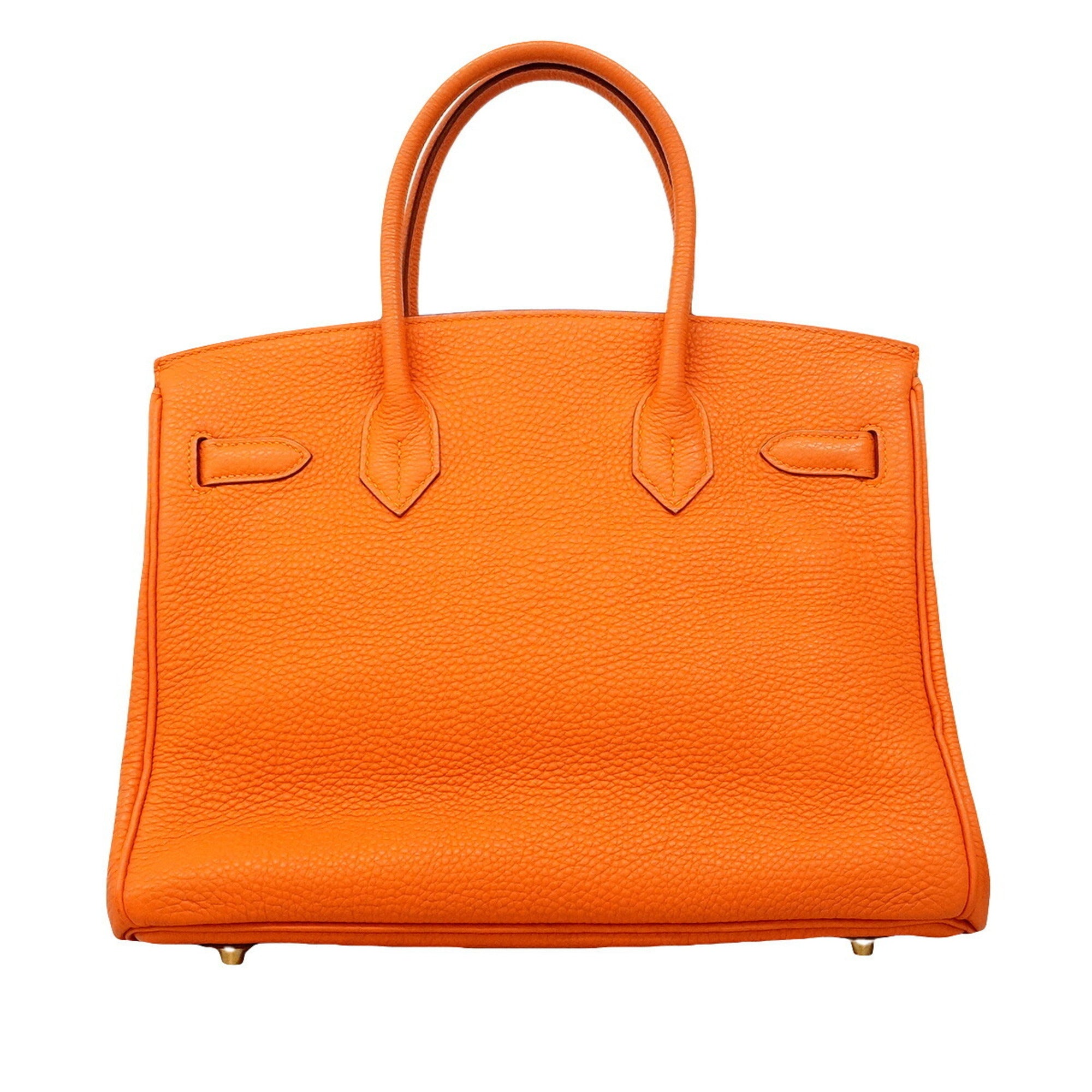 Hermes Orange Togo Leather Handbag (Pre-Owned)