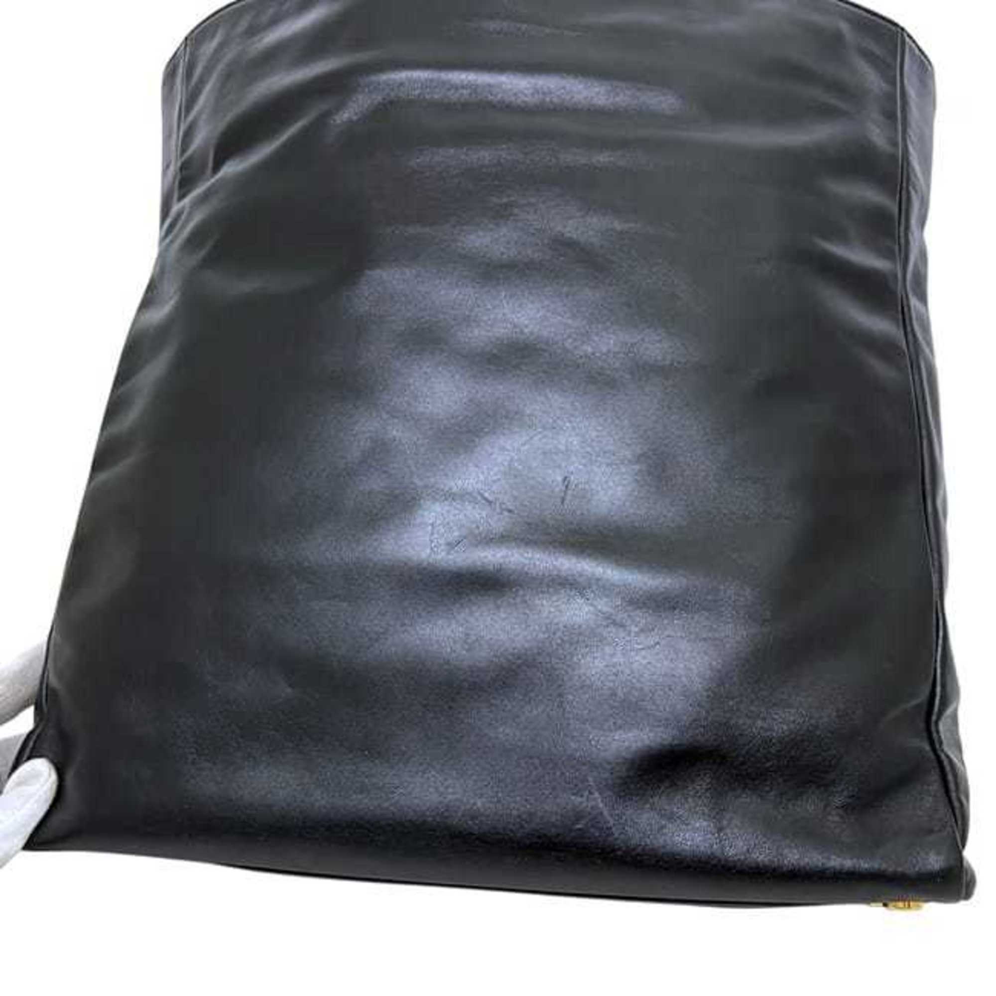 Saint Laurent Black Leather Tote Bag (Pre-Owned)