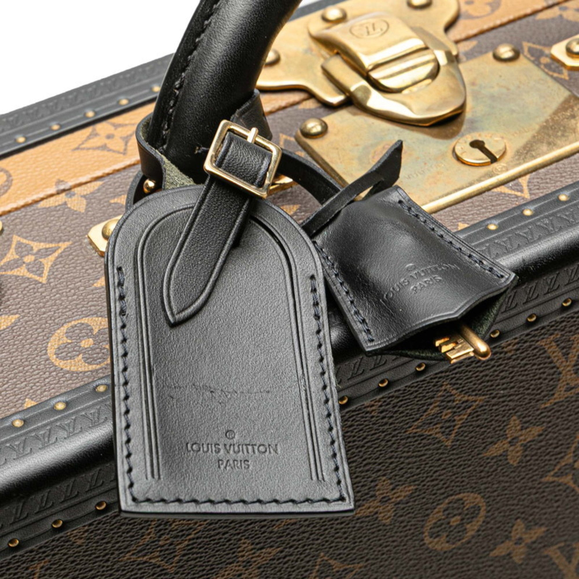 Louis Vuitton Monogram Reverse Black Brown Monogram Reverse Pvc Leather Attaché Case Briefcase (Pre-Owned)
