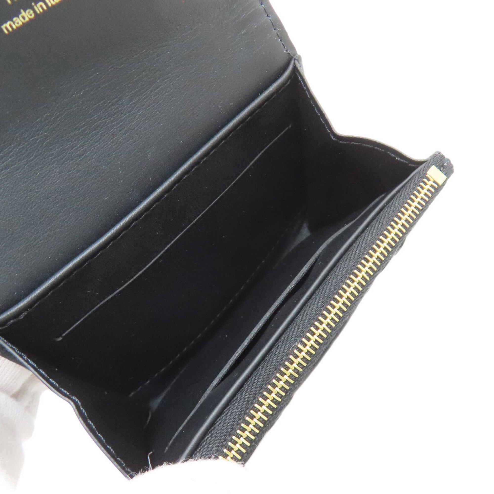 Louis Vuitton Malletage Noir Leather Wallet (Bi-Fold) (Pre-Owned)