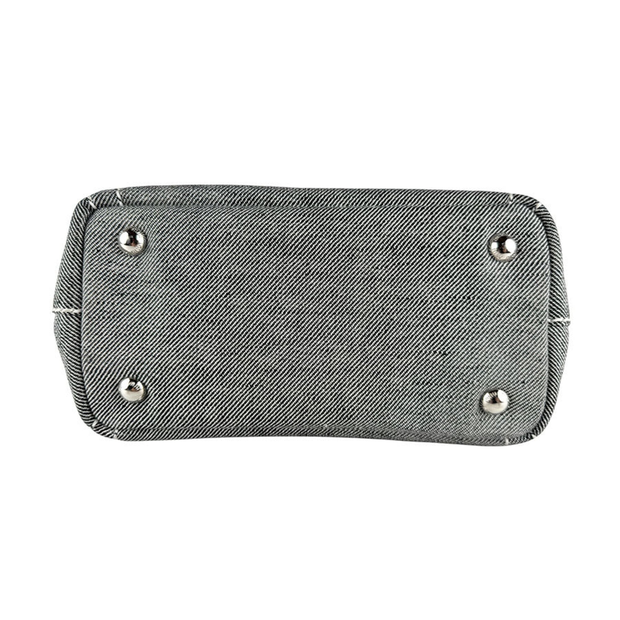 Miu Miu Black Canvas Handbag Shoulder Bag (Pre-Owned)