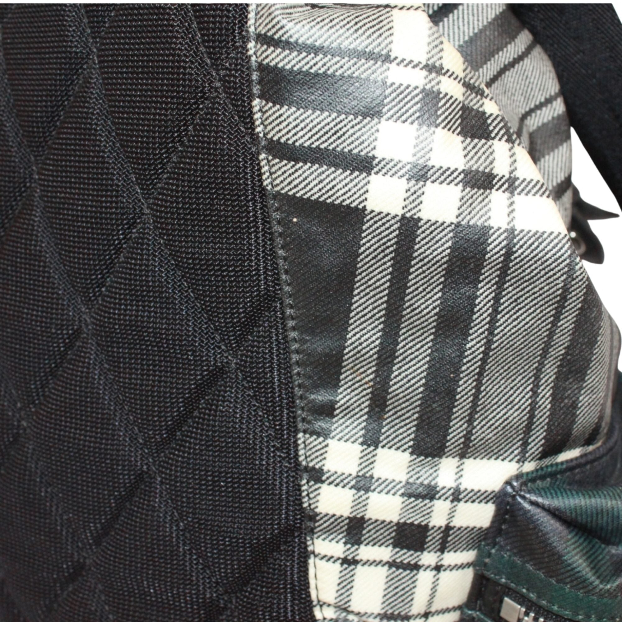 Burberry Black Green Cotton Canvas Backpack (Pre-Owned)