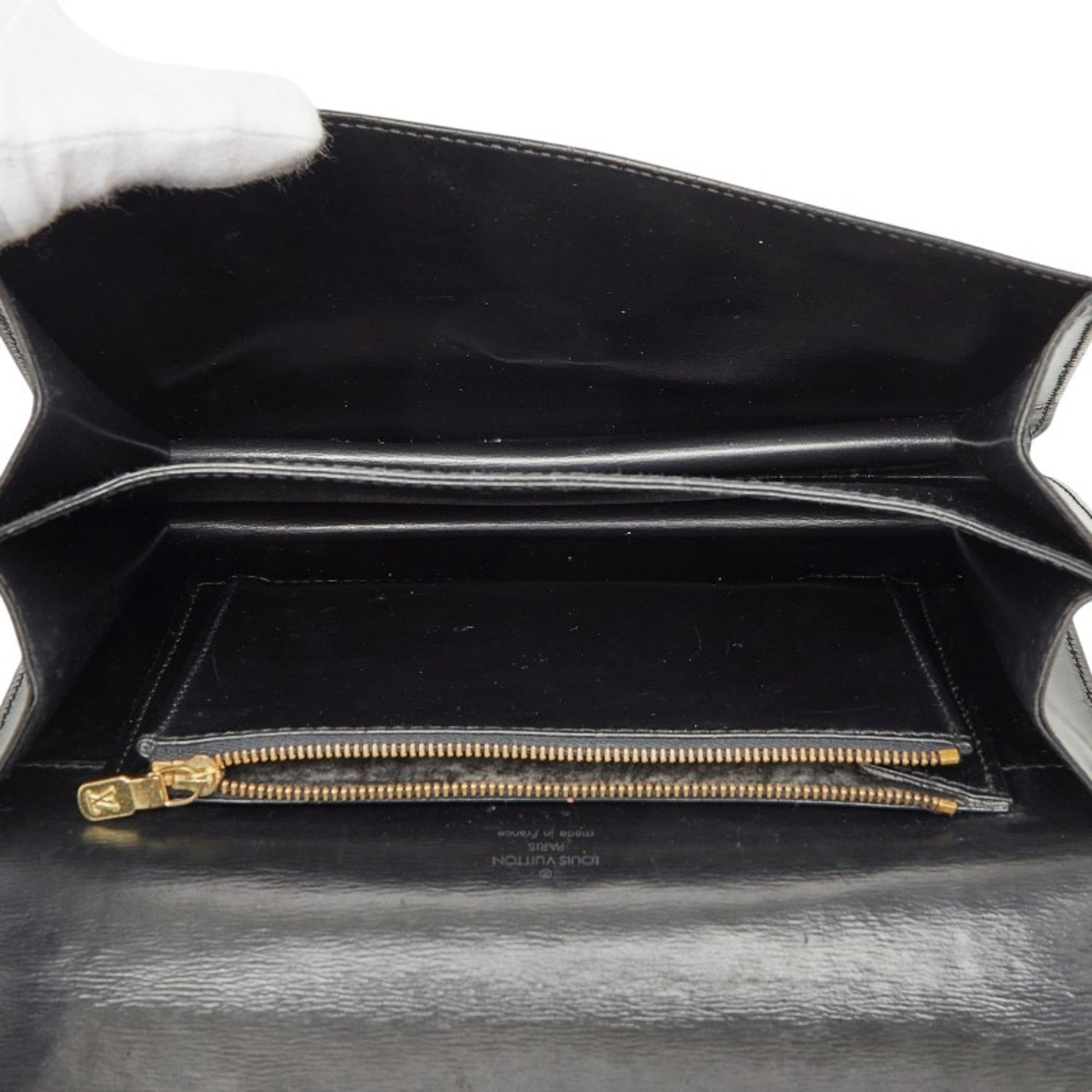 Louis Vuitton Black Noir Cuir Ombre Leather Shoulder Bag (Pre-Owned)
