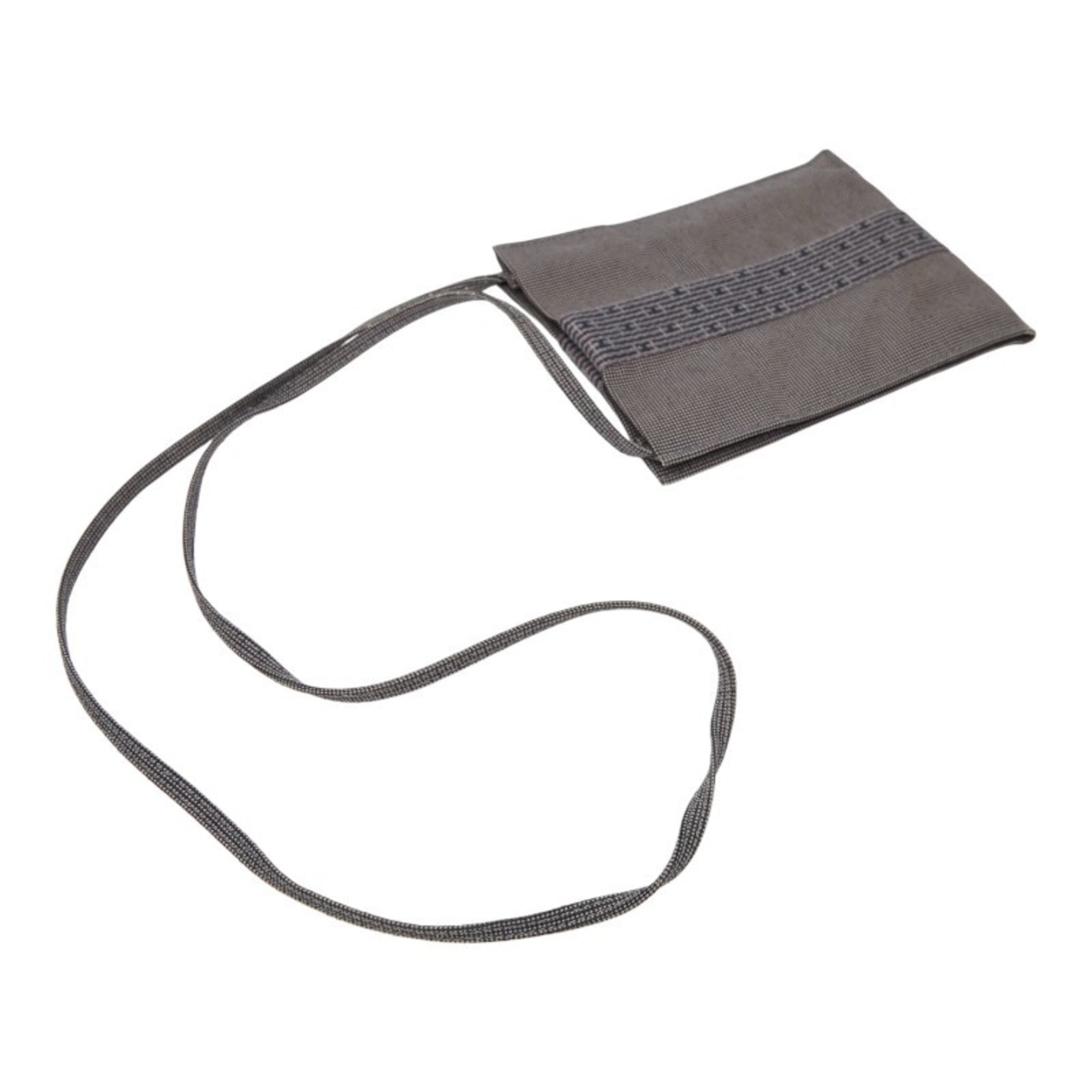 Hermes Her Line Black Gray Canvas Pochette Shoulder Bag (Pre-Owned)