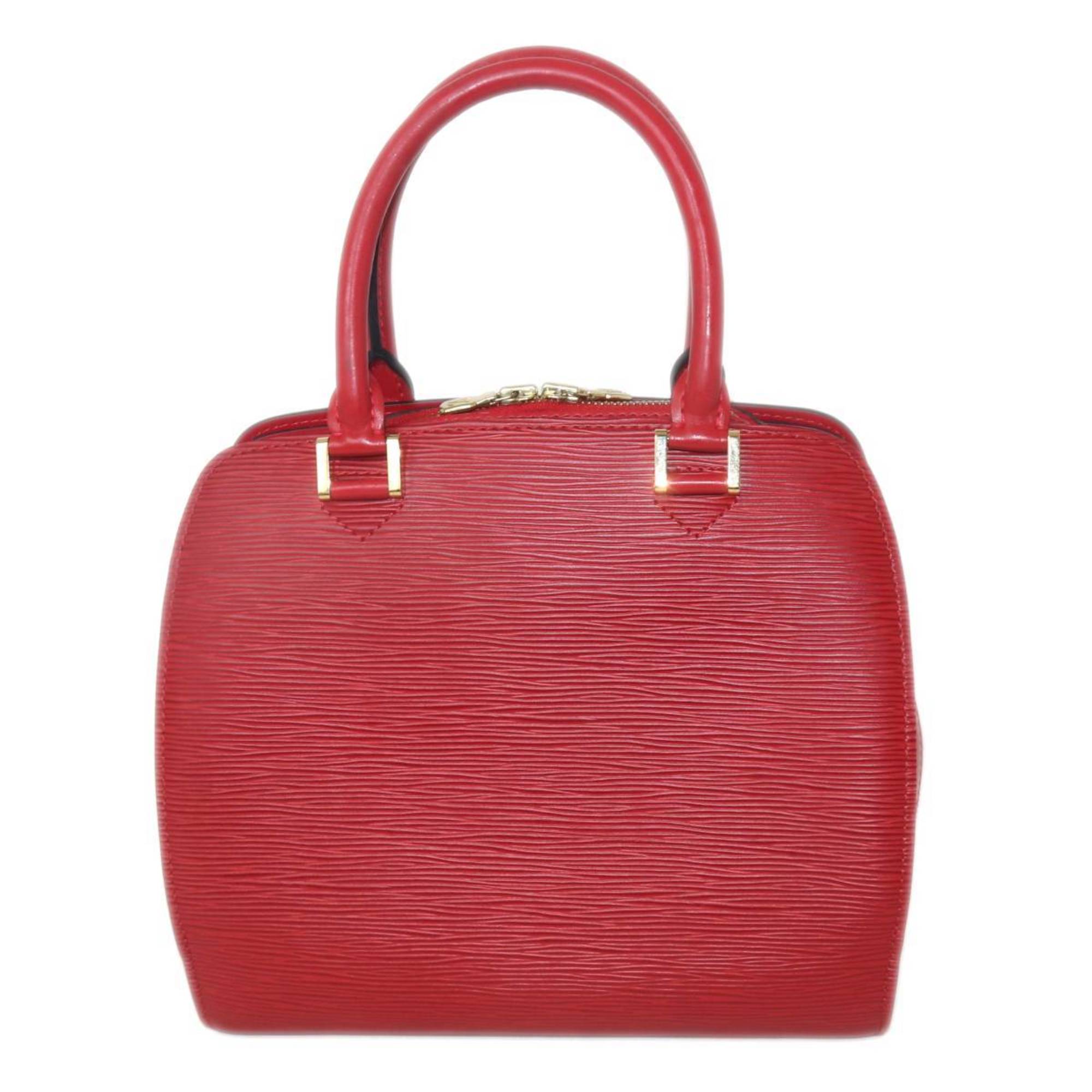 Louis Vuitton Red Color Leather Handbag (Pre-Owned)