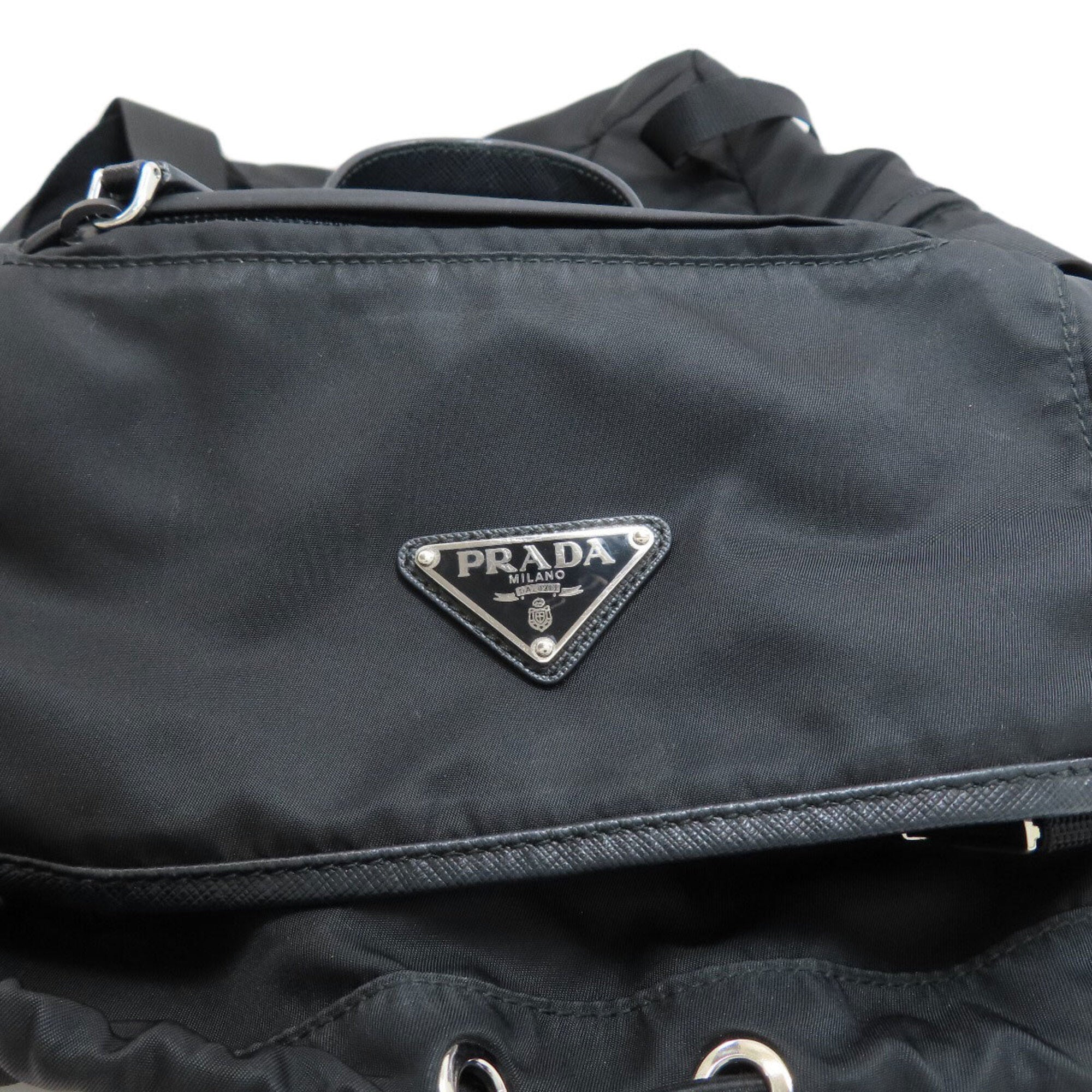 Prada Black Nylon Backpack (Pre-Owned)