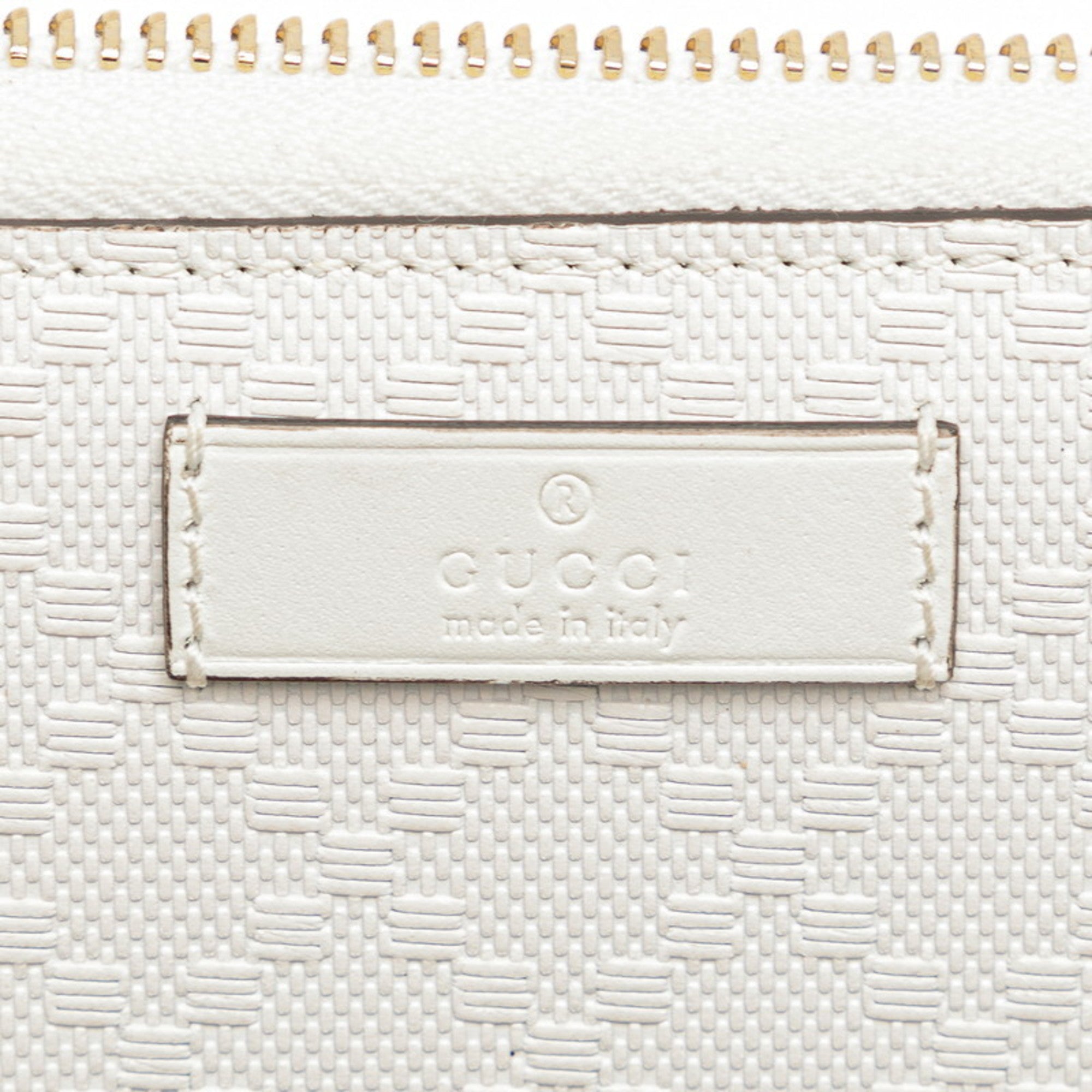 Gucci White Pvc Leather Long Wallet (Bi-Fold) (Pre-Owned)