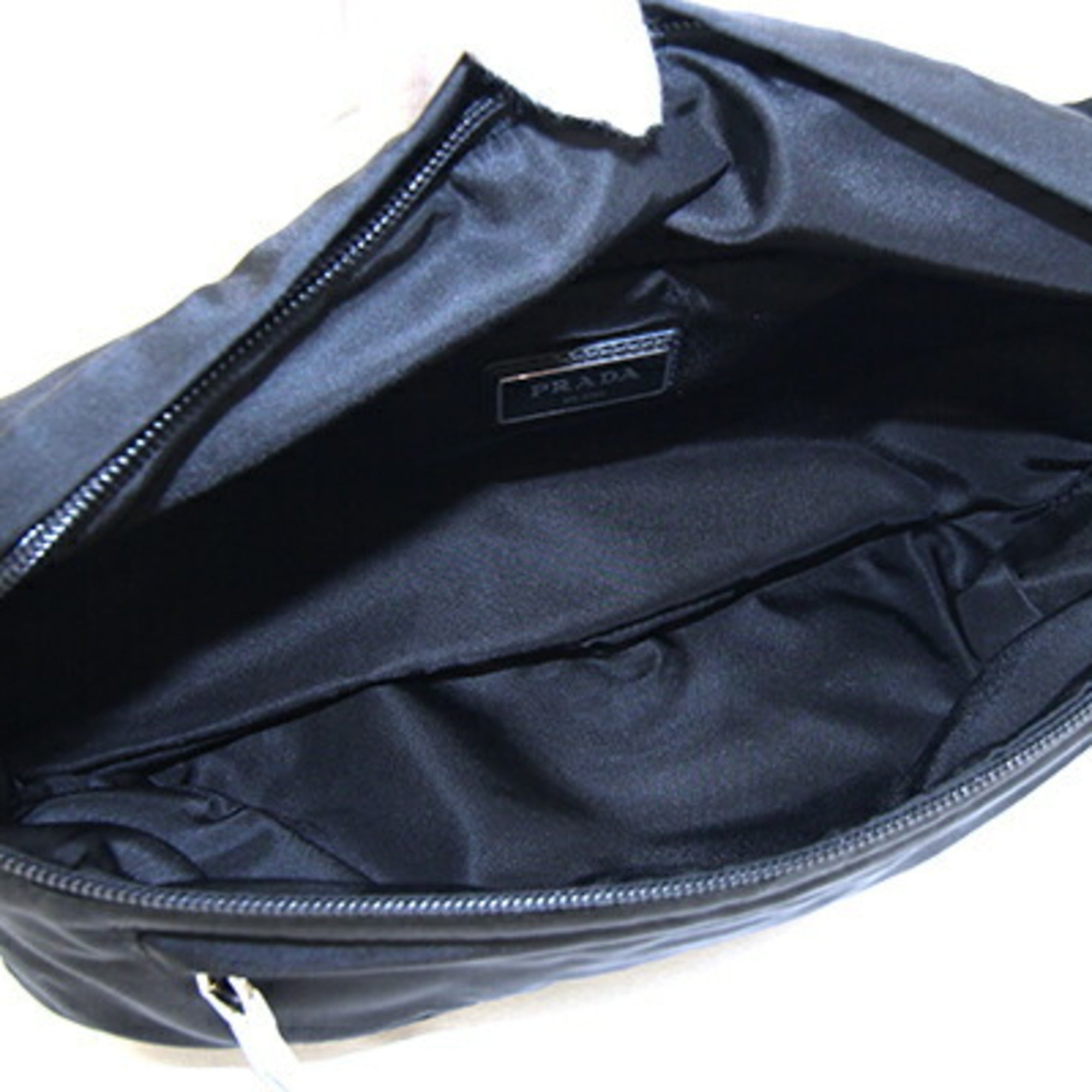 Prada Black Nylon Leather Sling Bag (Pre-Owned)