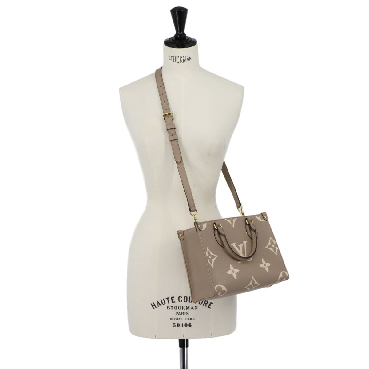 Louis Vuitton Tourterelle Monogram Empreinte Leather Handbag Tote Bag (Pre-Owned)