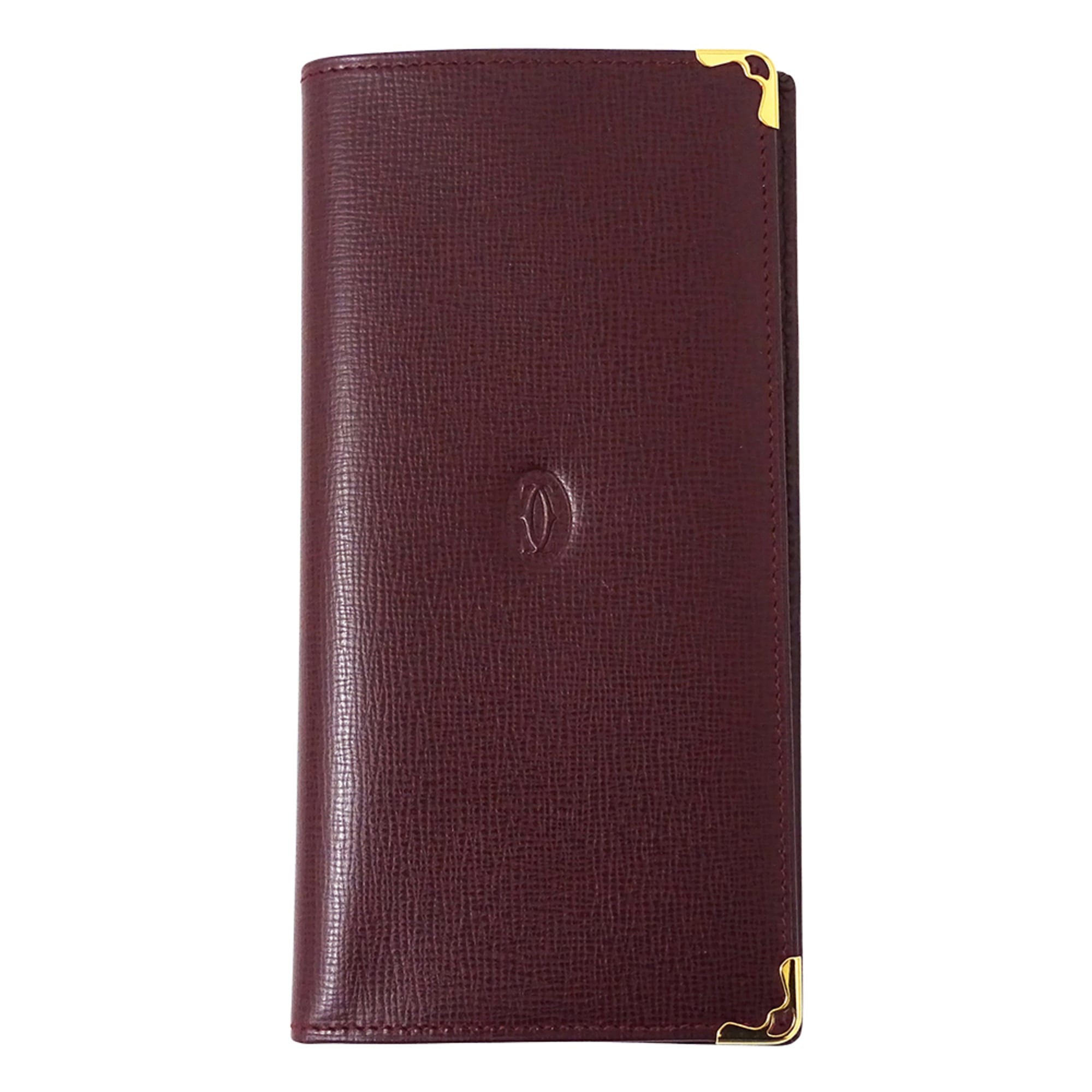 Cartier Bordeaux Red Color Wine Red Leather (Pre-Owned)