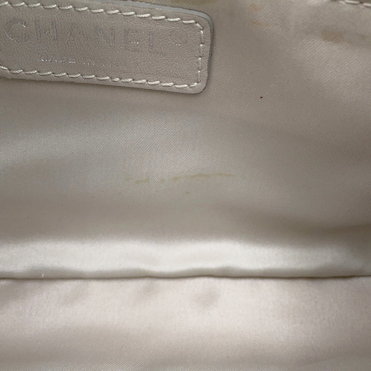Chanel Silver Spangles Leather Handbag Shoulder Bag (Pre-Owned)