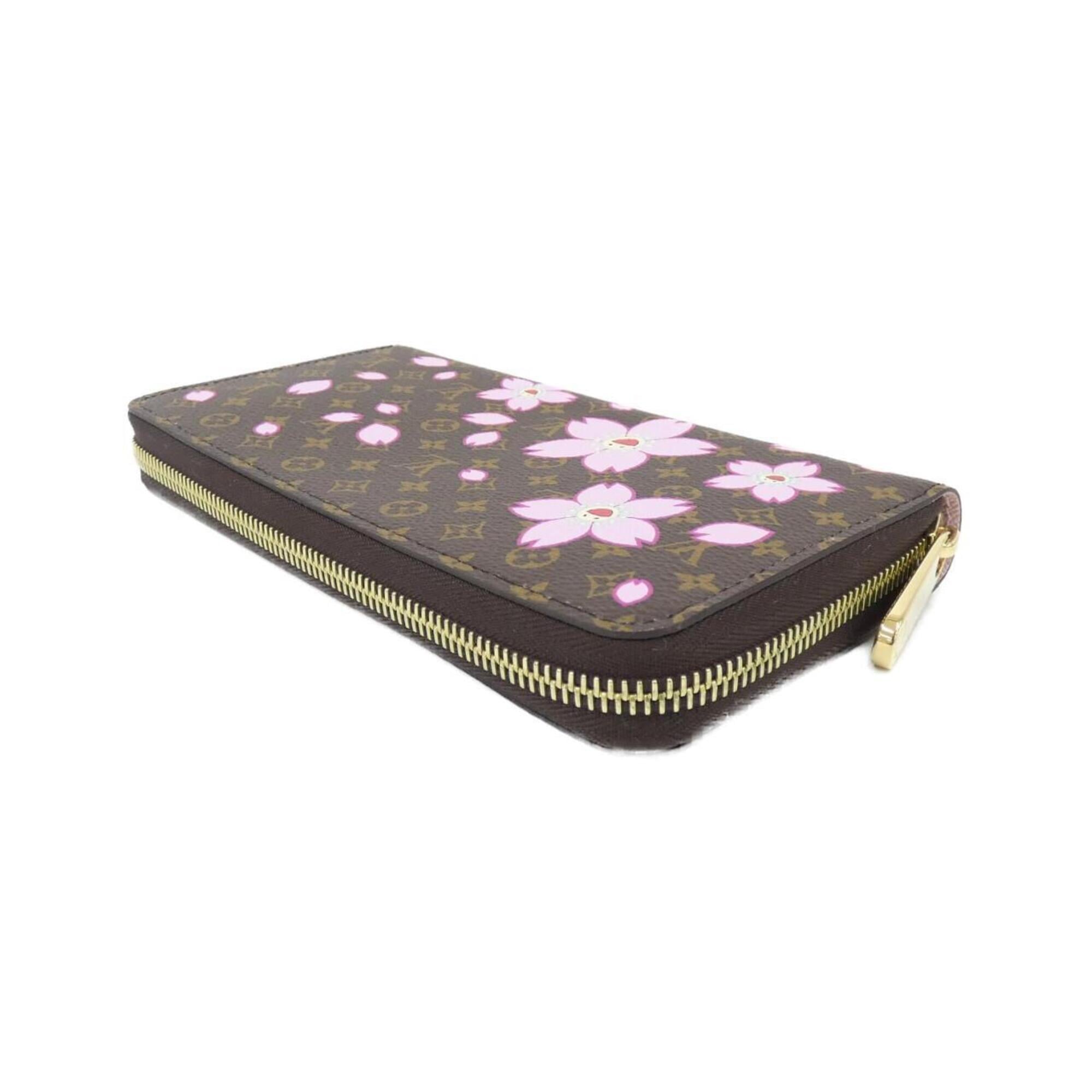 Louis Vuitton Blossom Brown Monogram Cherry Coated Canvas Long Wallet (Bi-Fold) (Pre-Owned)