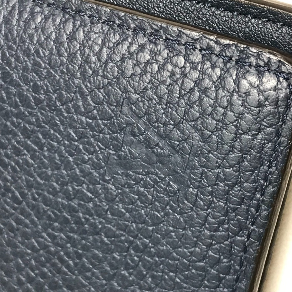 Louis Vuitton Navy Leather Long Wallet (Bi-Fold) (Pre-Owned)