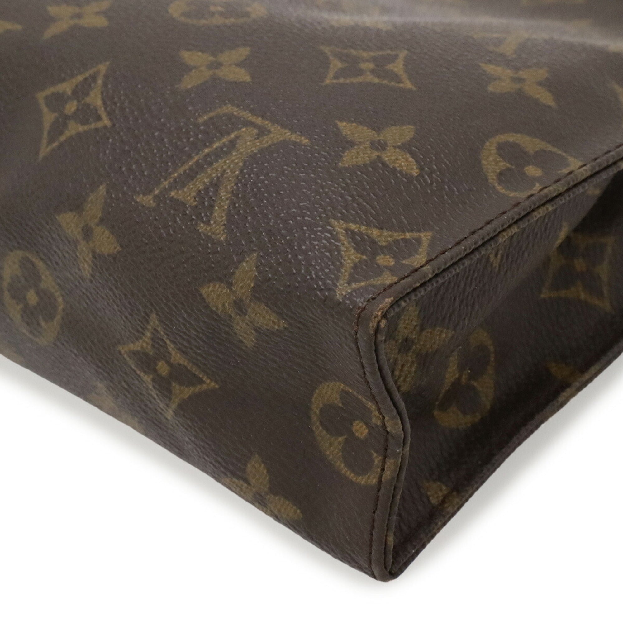 Louis Vuitton Brown Monogram Canvas Handbag Pouch (Pre-Owned)