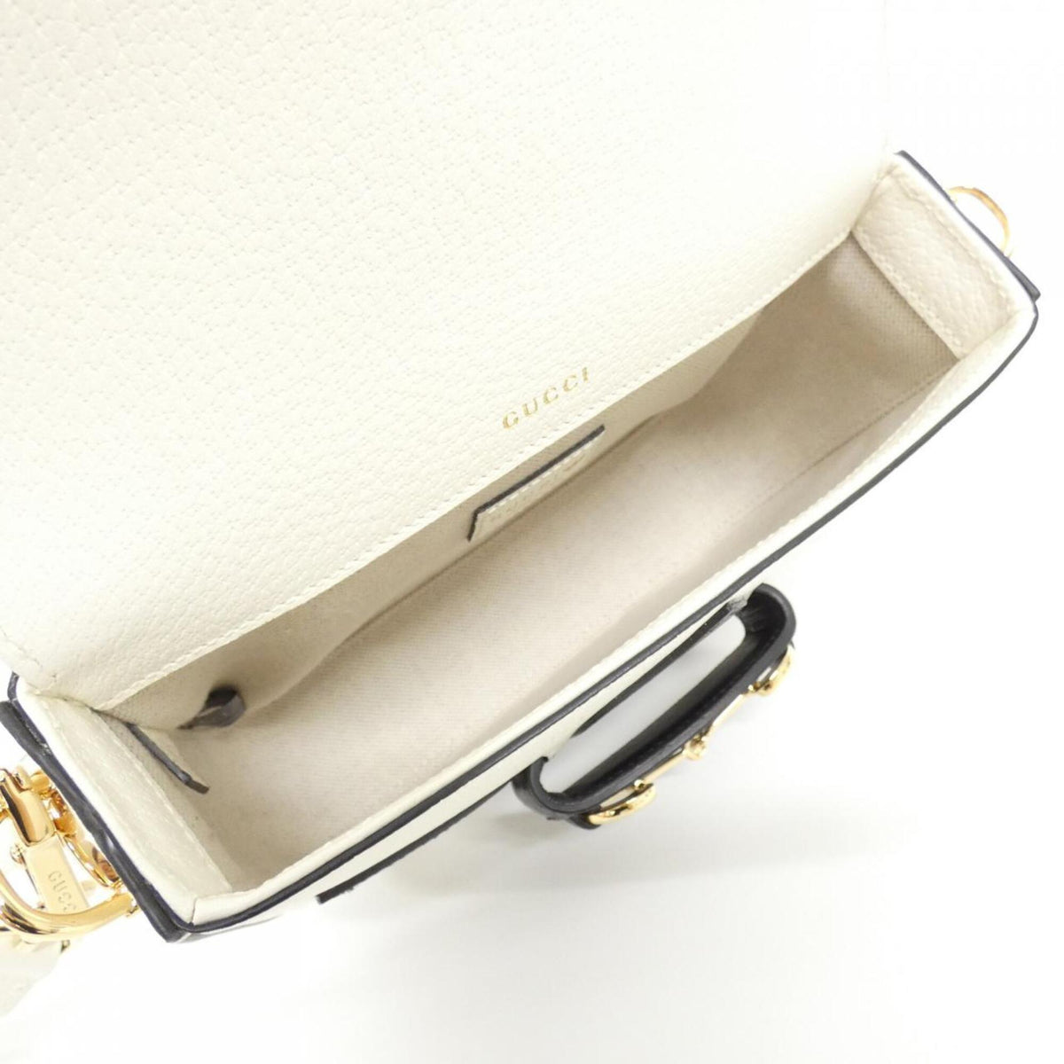Gucci White Leather Shoulder Bag (Pre-Owned)