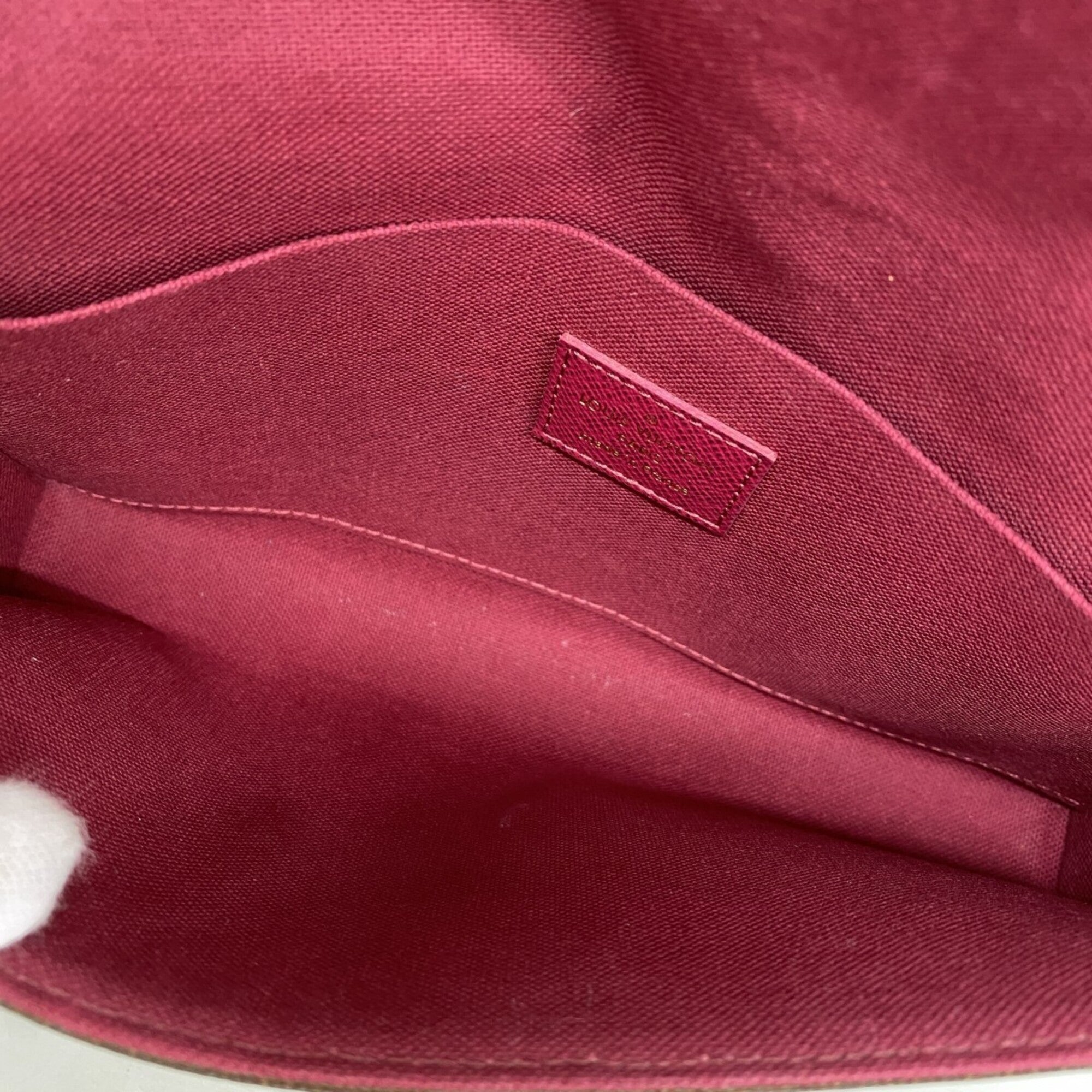 Louis Vuitton Brown Fuchsia Chain/Shoulder Wallet (Pre-Owned)