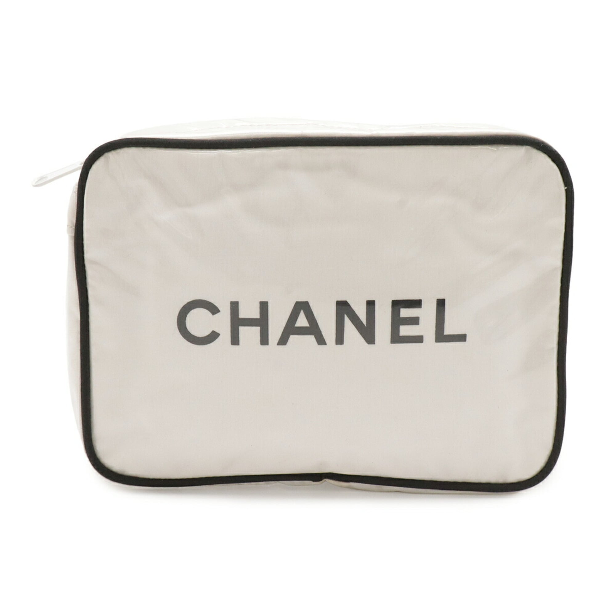 Chanel Black White Vinyl Pouch (Pre-Owned)