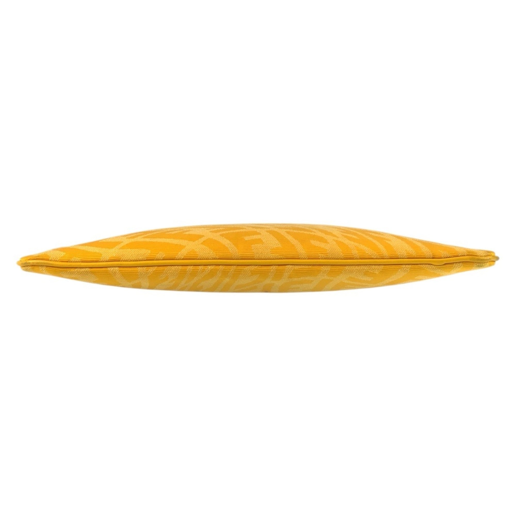 Fendi Yellow Canvas Clutch Bag (Pre-Owned)