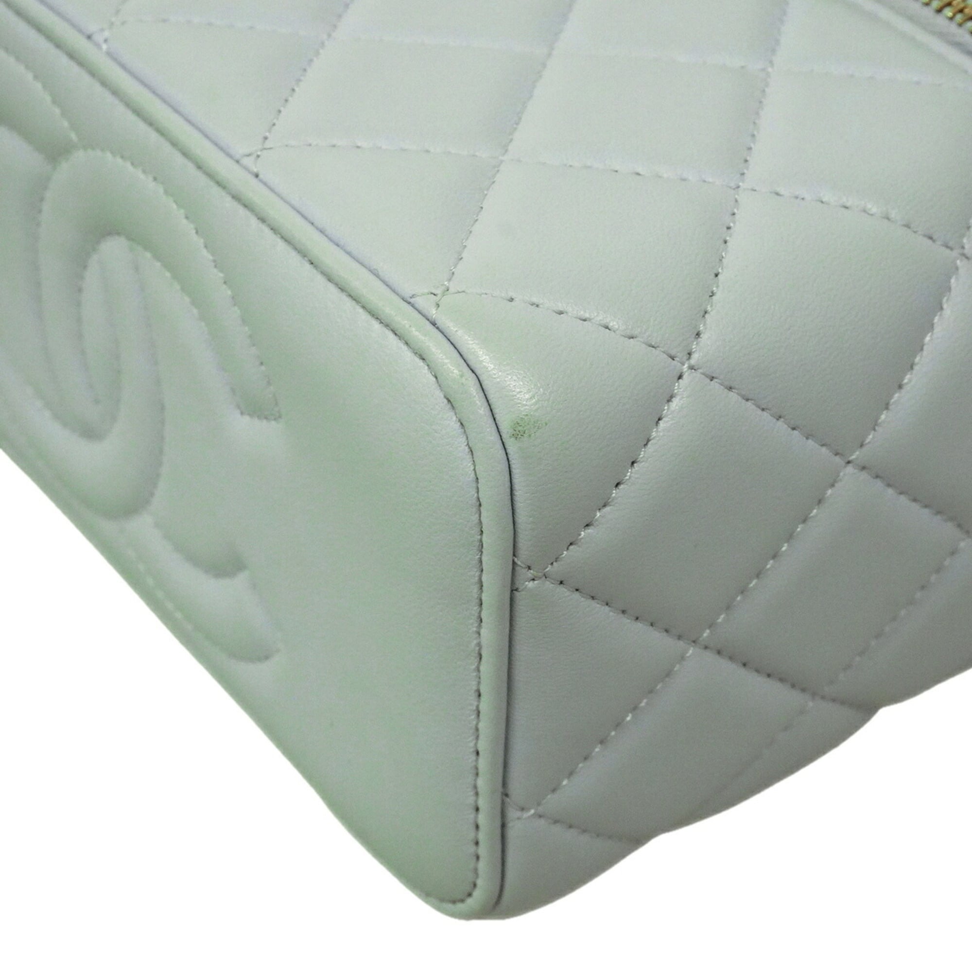 Chanel Sky Blue Leather Vanity Bag (Pre-Owned)