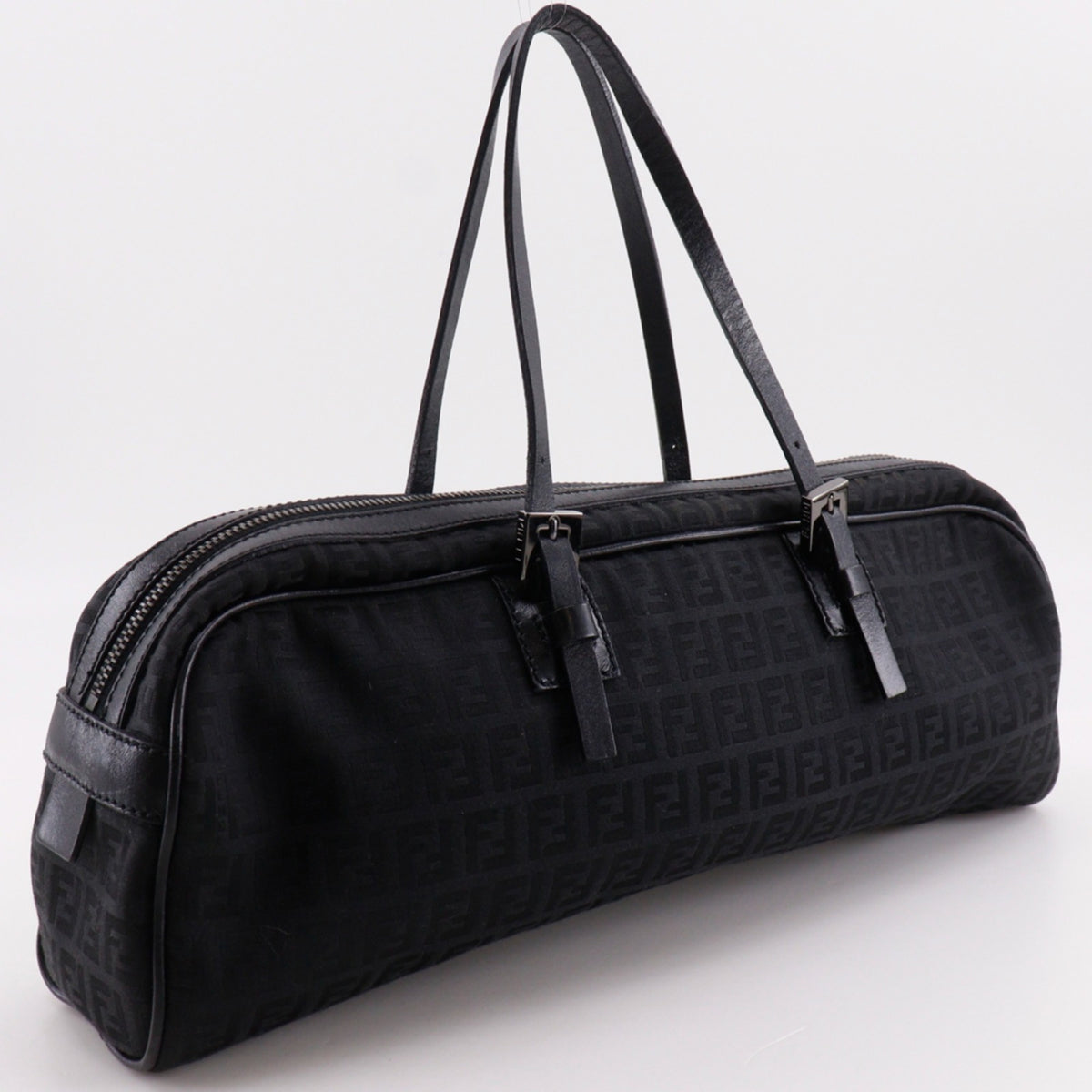 Fendi Zucchino Black Nylon Canvas Tote Bag (Pre-Owned)