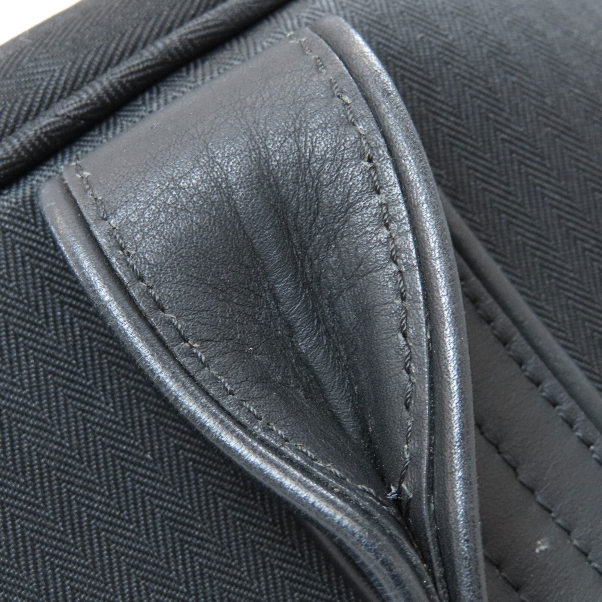 Hermes Acapulco Black Toile Chevron Backpack (Pre-Owned)
