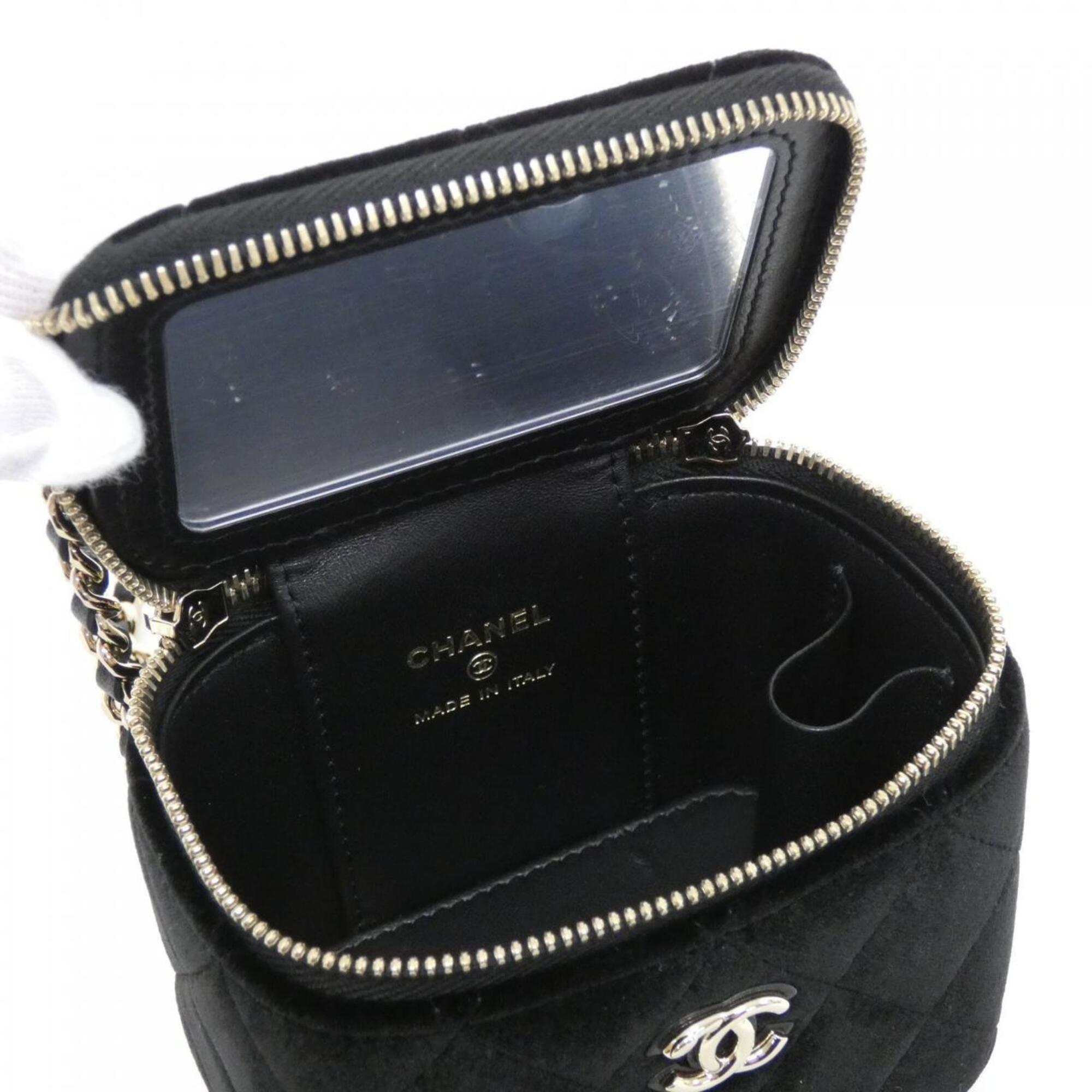 Chanel Black Velvet Shoulder Bag (Pre-Owned)
