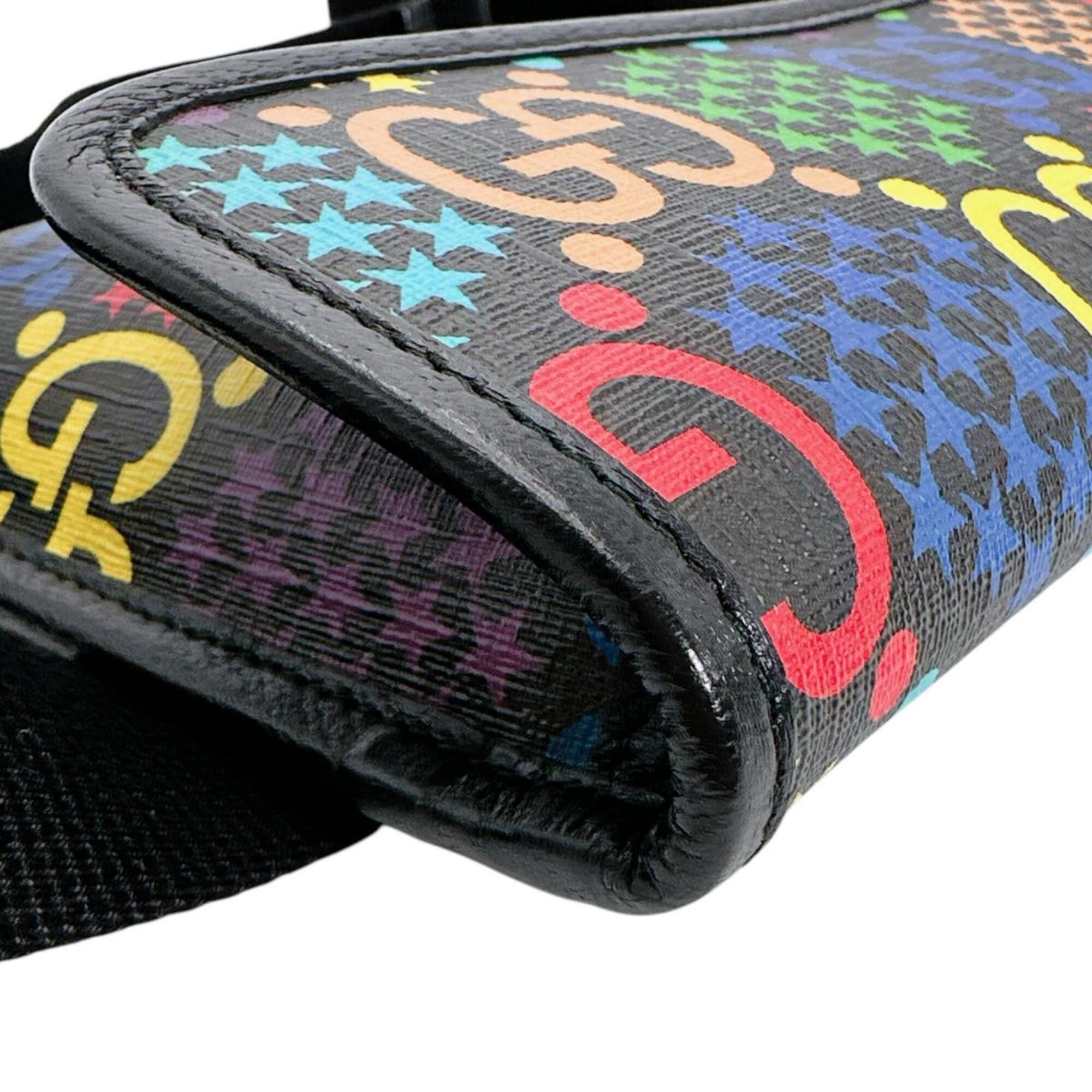 Gucci Black Multi-Color Leather Fanny Pack (Pre-Owned)